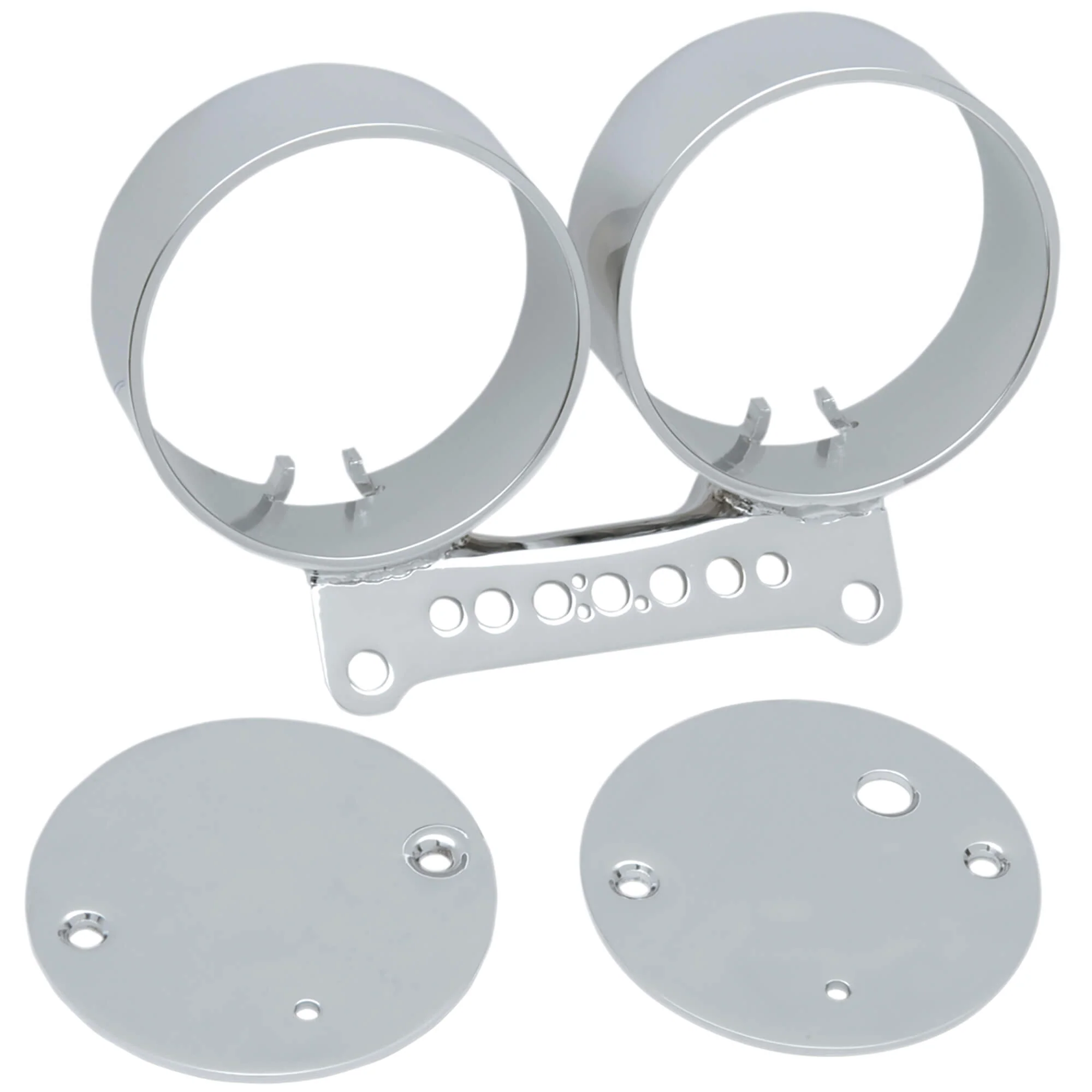 Dual Gauge Bracket - Chrome - 1995-2001 Harley-Davidson XL1200 99-05 FXDX 95-00 FXDX-CONV