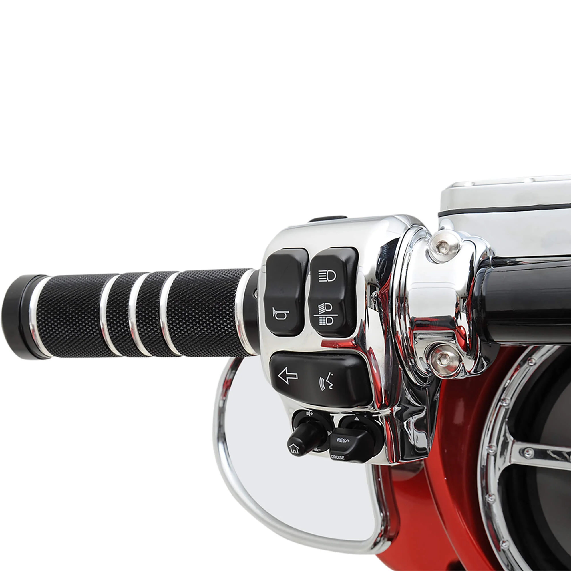Handlebar Switch Housing Kit - Chrome - 2014-20 Harley-Davidson FLHT/FLHX/FLHR - Image 2