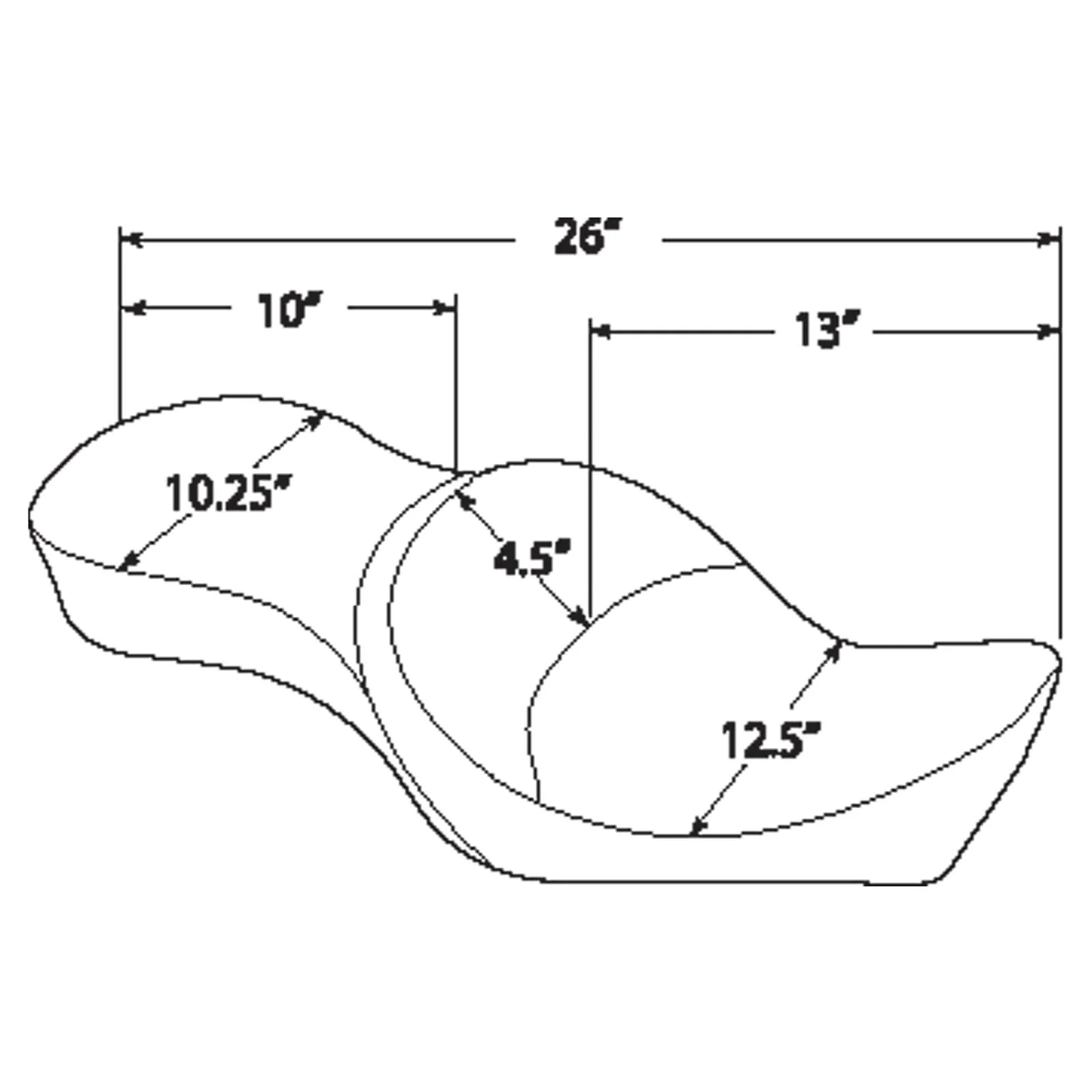 Low Profile Double Bucket 2-Up Seat - Smooth - 1982-2003 Harley-Davidson Sportster XL - Image 2