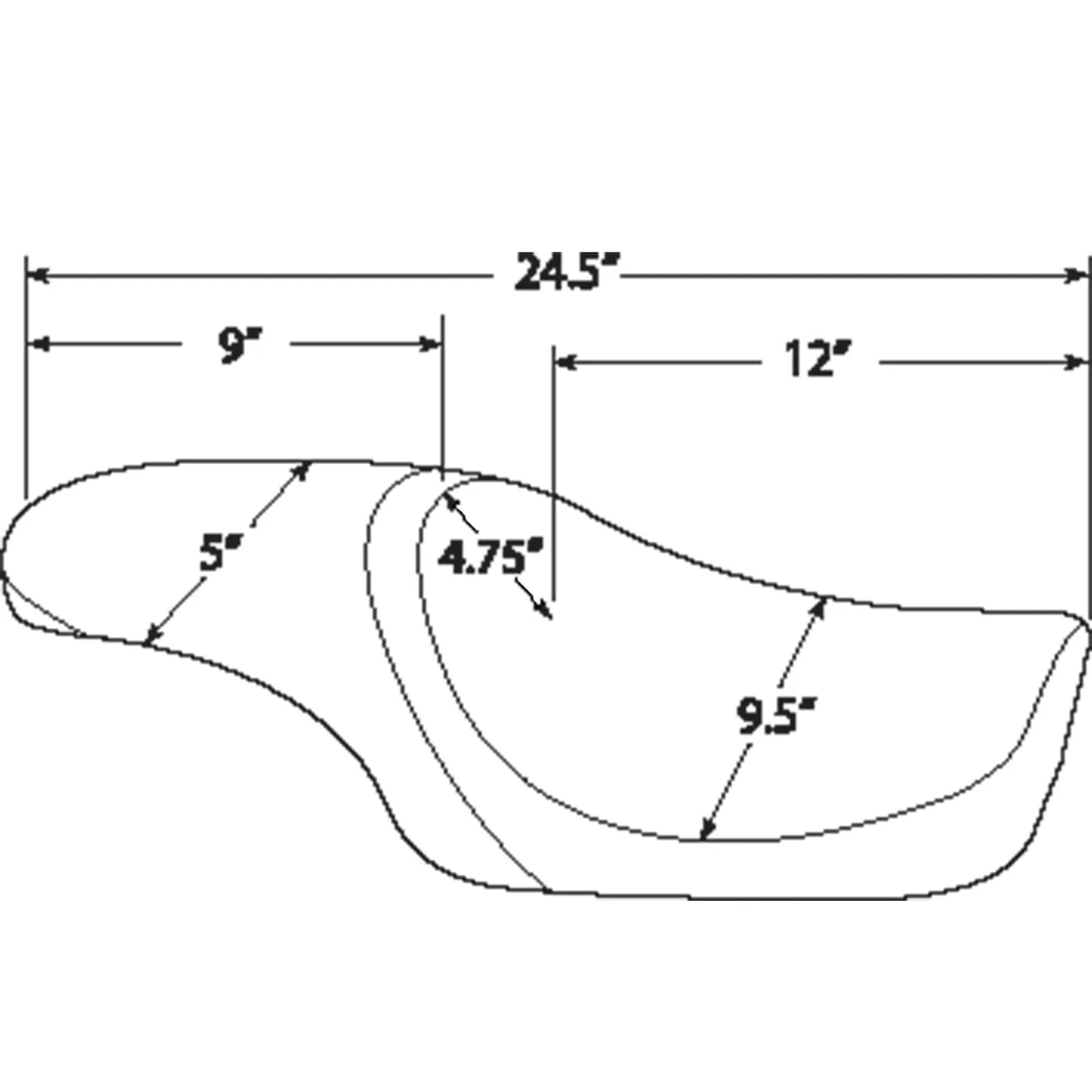 Predator 2-Up Seat - Smooth - 1957-78 Harley-Davidson Sportster XL - Image 3