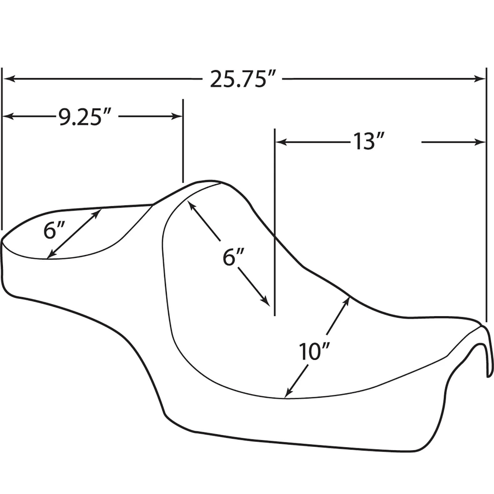 Predator III 2-Up Seat - Smooth - 1982-2003 Harley-Davidson Sportster XL - Image 3