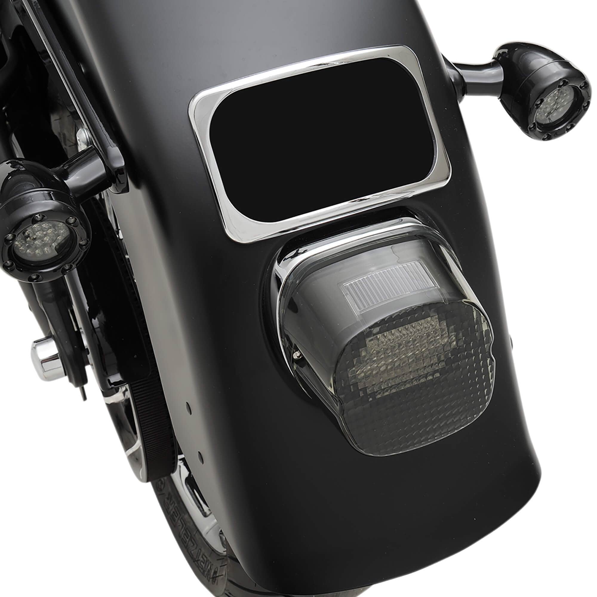 Small Radius Laydown 3 Bolt Style License Plate Mount Assembly - Chrome - Image 4