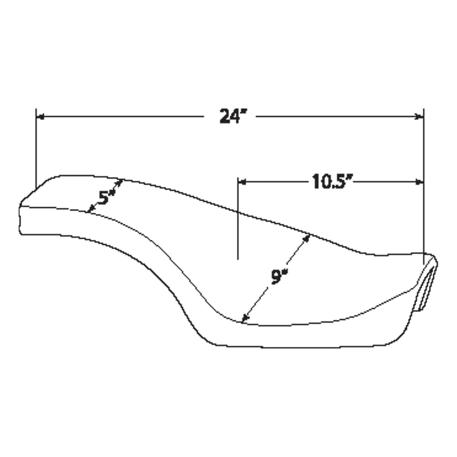 Spoon Style 2-Up Seat - Smooth - 1957-78 Harley-Davidson Sportster XL - Image 3