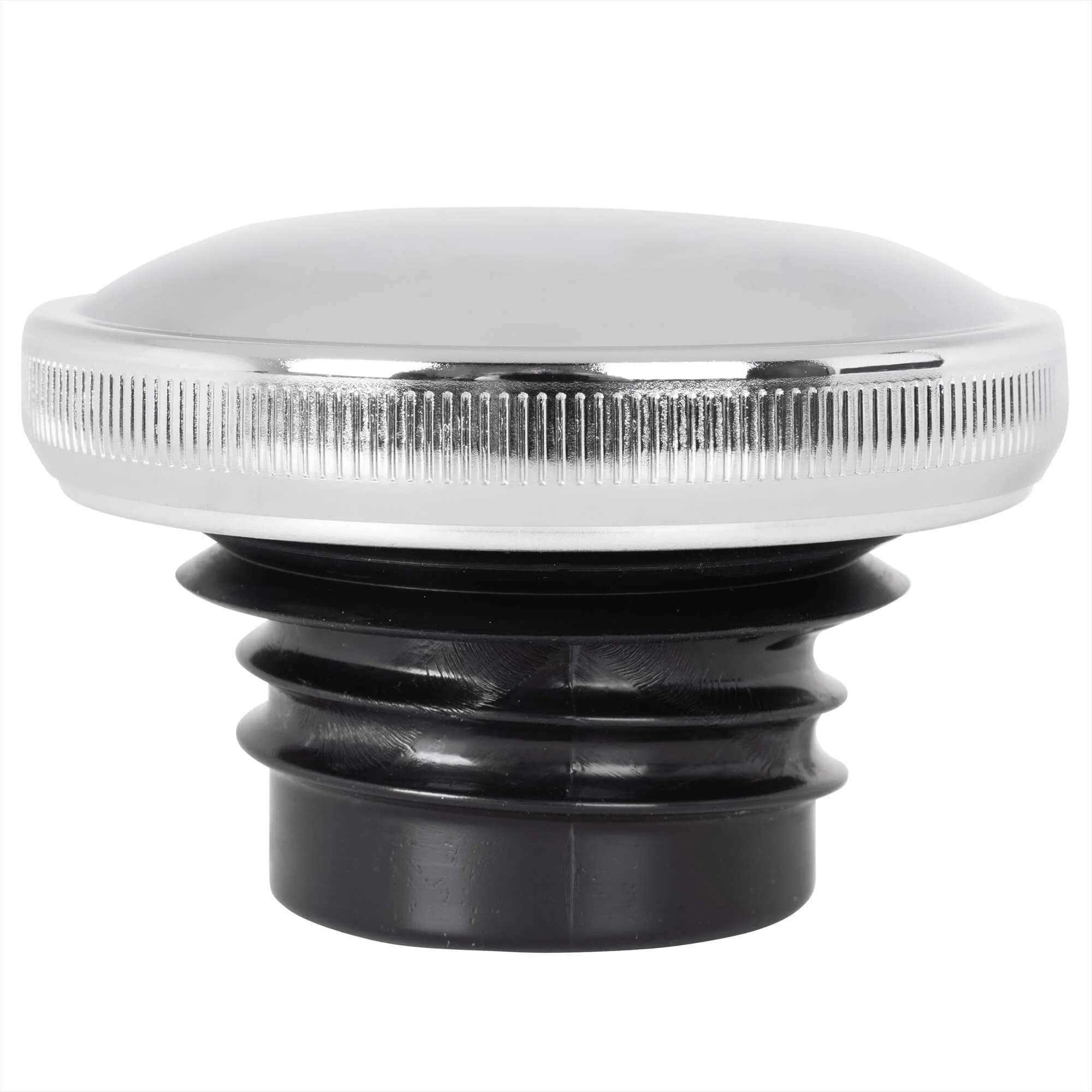 Vented Screw-In Gas Cap - Chrome - 1982-1996 Harley-Davidson - Image 3