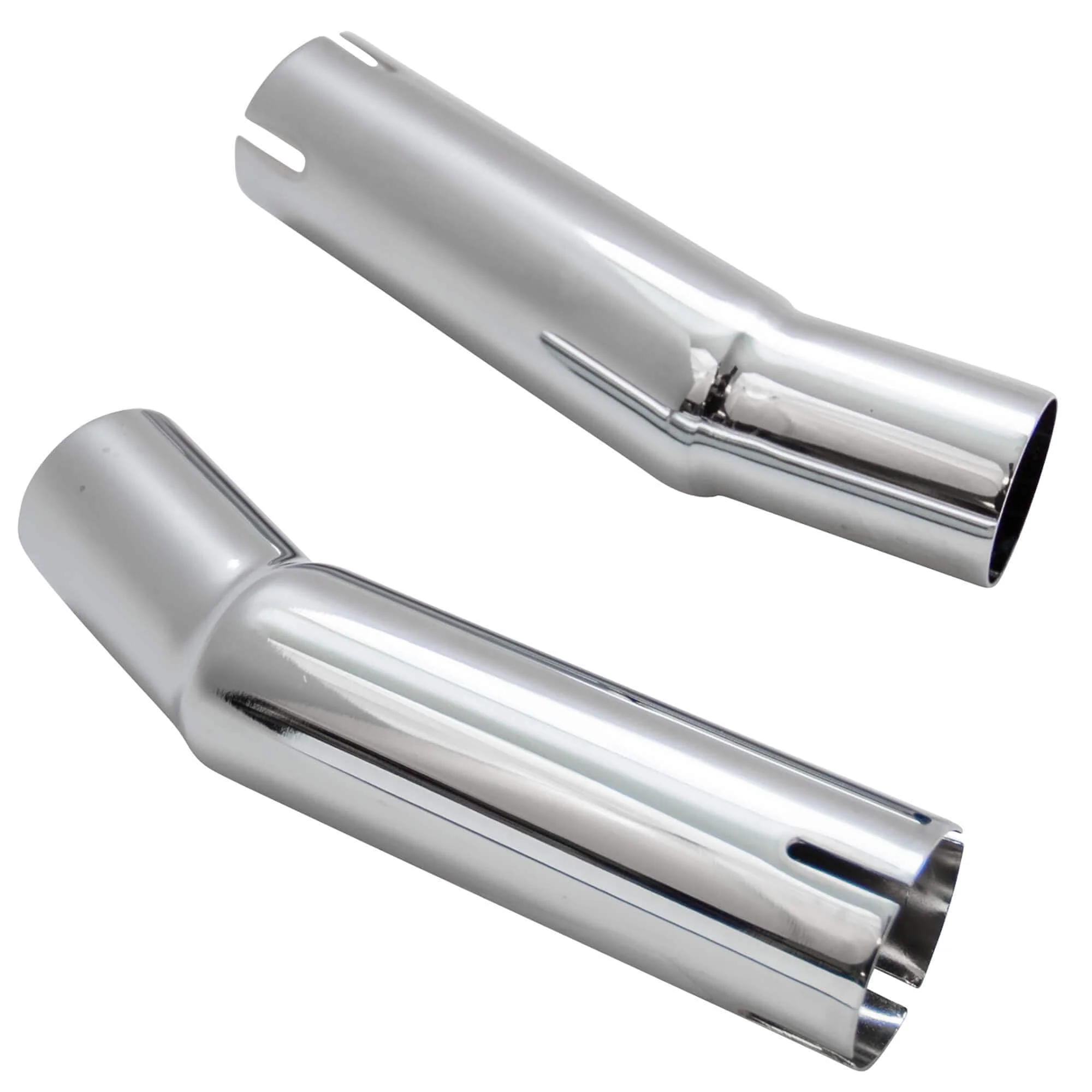 Modern Triumph T100 T120 Bonneville Exhaust Muffler Adapters - Upswept