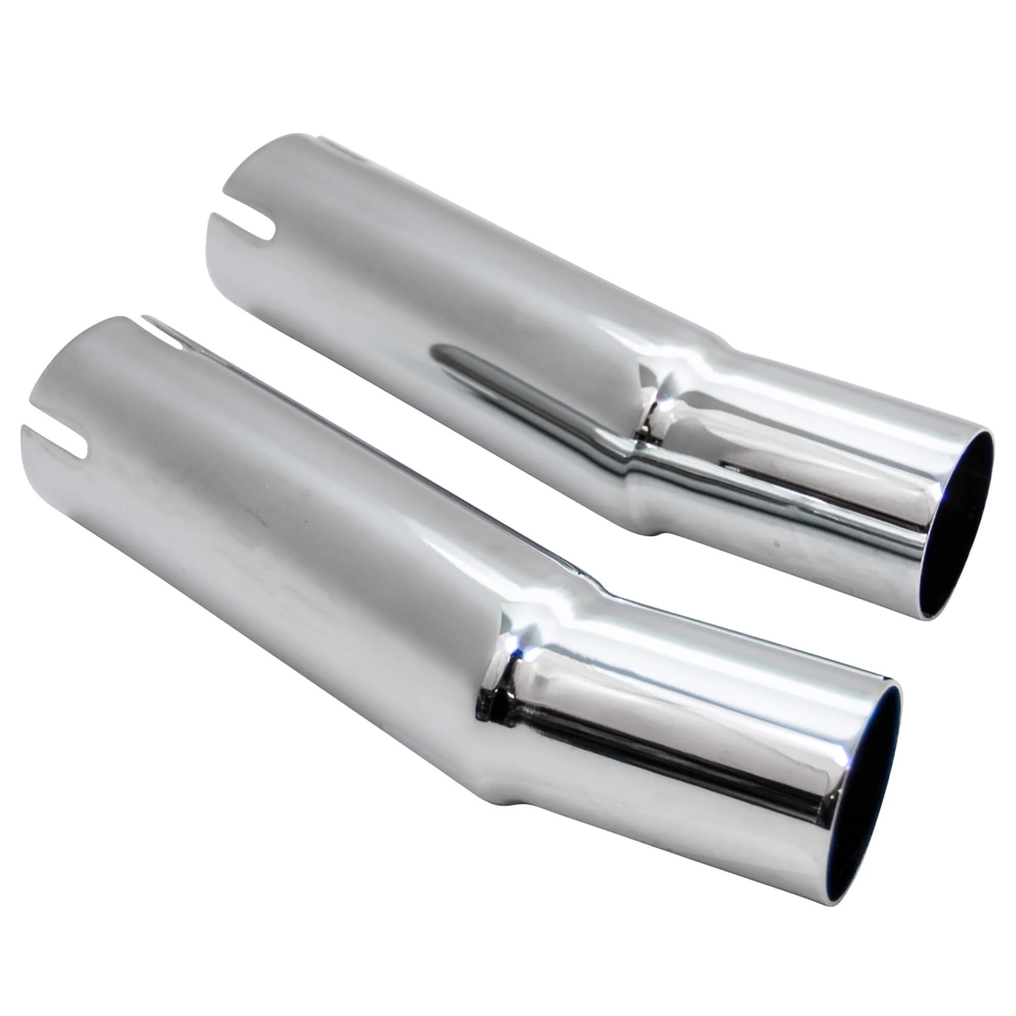 Modern Triumph T100 T120 Bonneville Exhaust Muffler Adapters - Upswept - Image 2