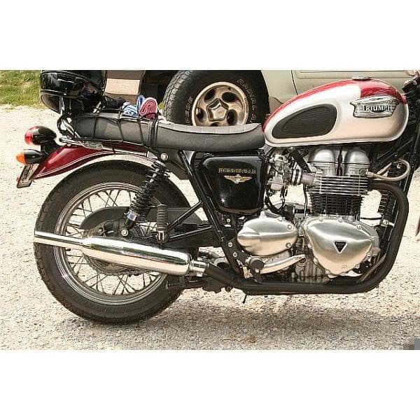 Modern Triumph T100 T120 Bonneville Exhaust Muffler Adapters - Upswept - Image 4