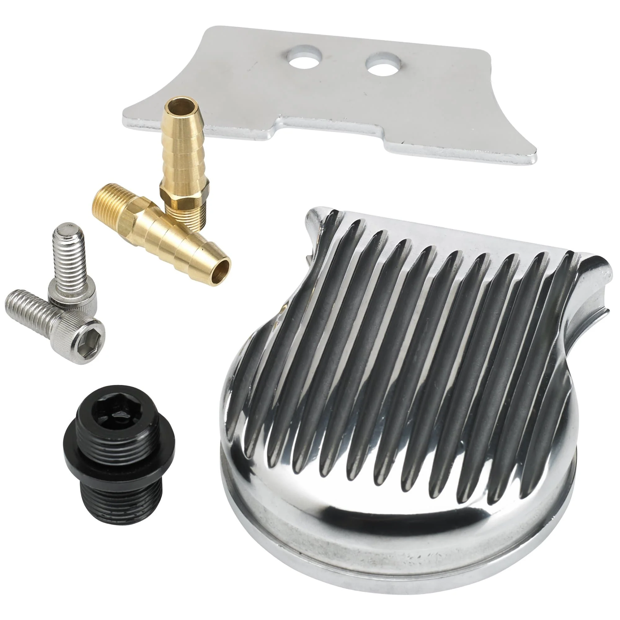FiltroMax Universal Remote Oil Filter Mount - Polished