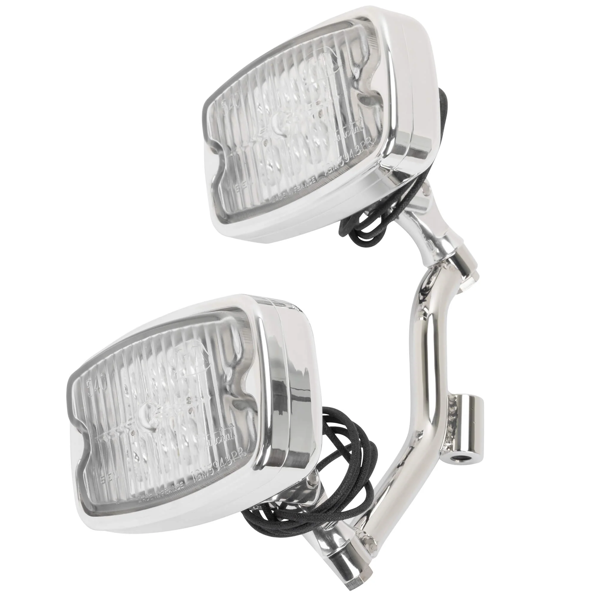 Dual Headlight Mount - Long - Stainless Steel - Image 2