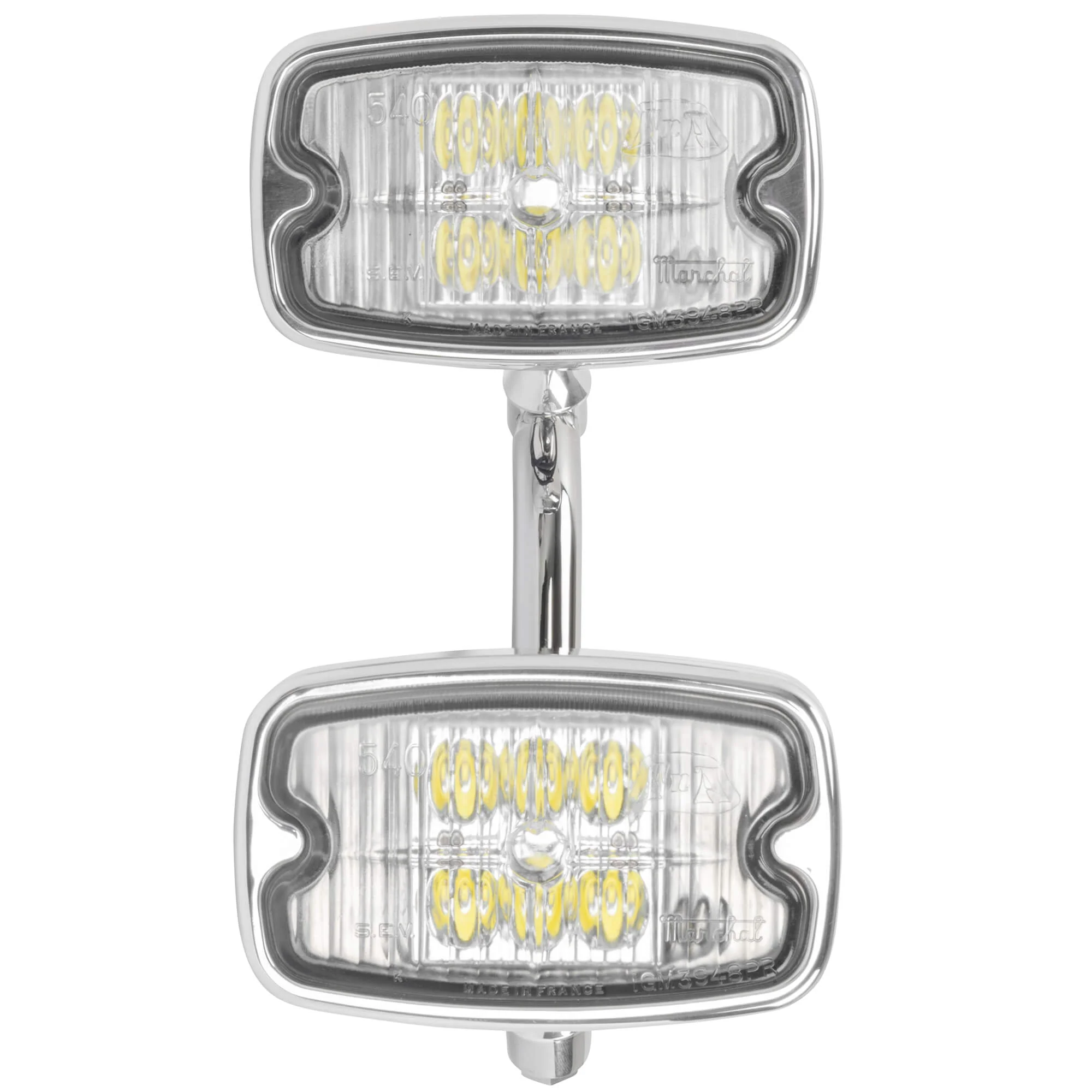Dual Headlight Mount - Long - Stainless Steel - Image 3