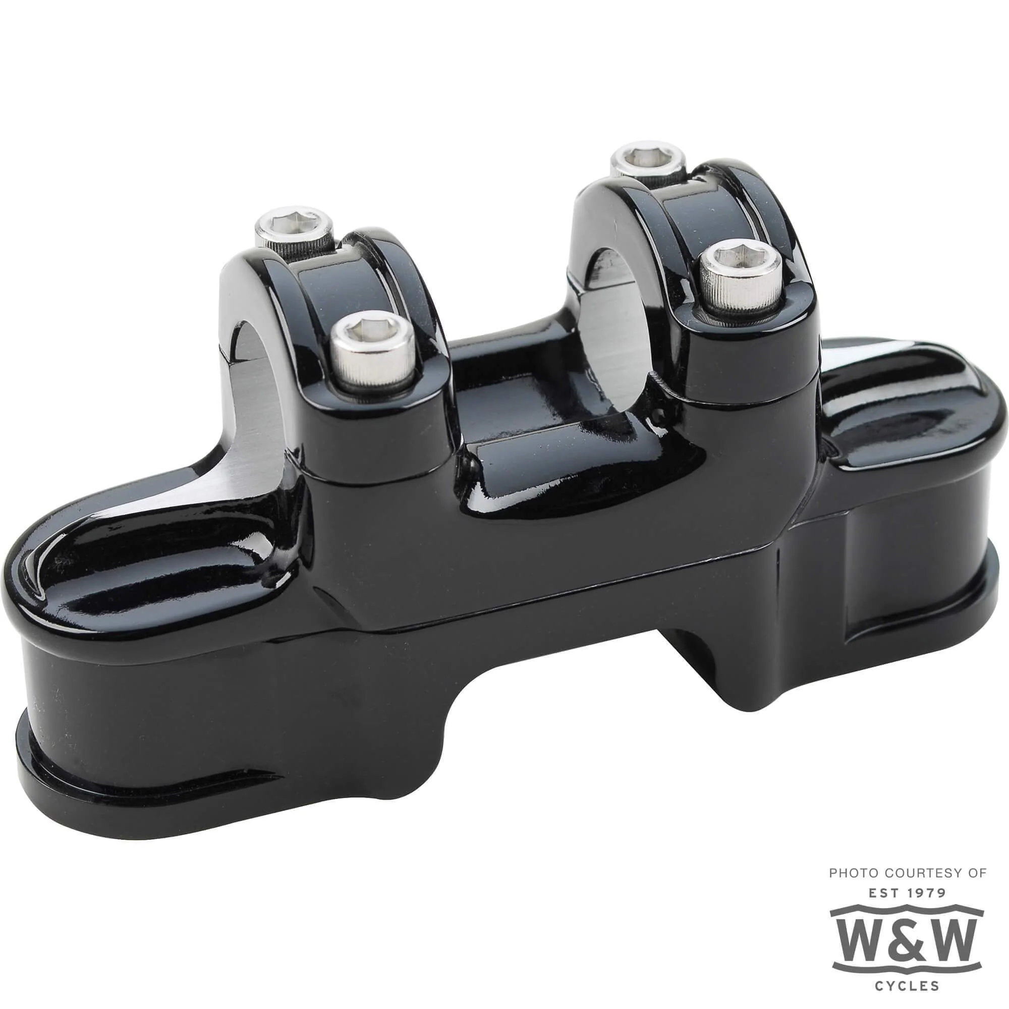 Inline Springer Riser Clamp for Fork Sixties Narrow Bars - Dual Clamp - Black