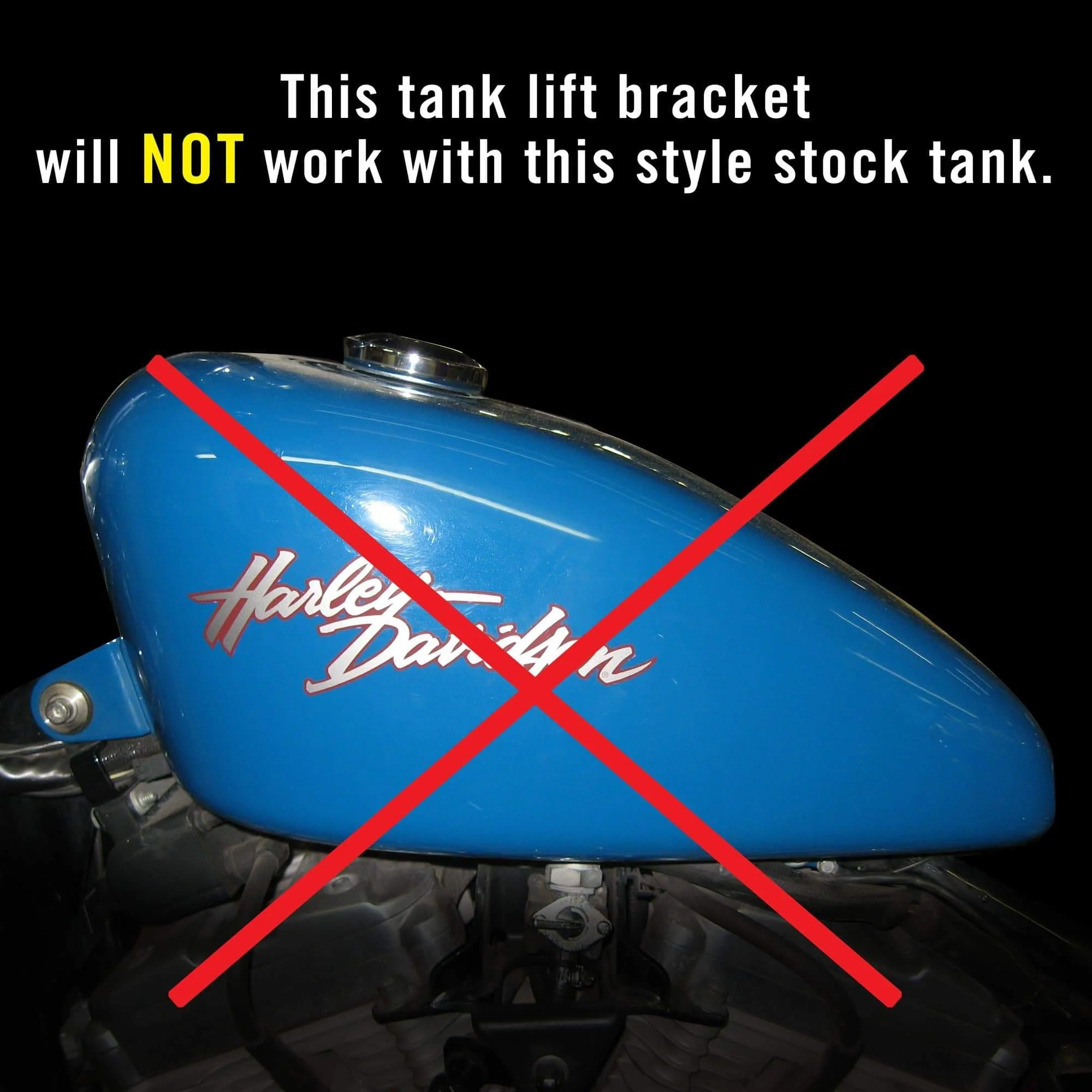 1986 - 2003 Sportster Frisco Style Gas Tank Lift Kit - Image 5