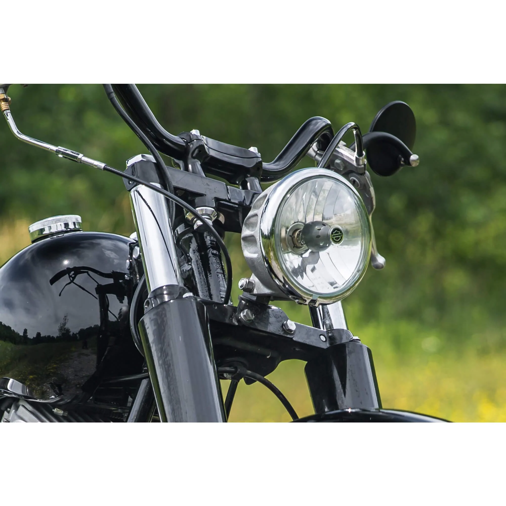 Wideglide Headlight Mount 1948 - 1985 Harley-Davidson FLH - Tumbled Stainless - Image 6