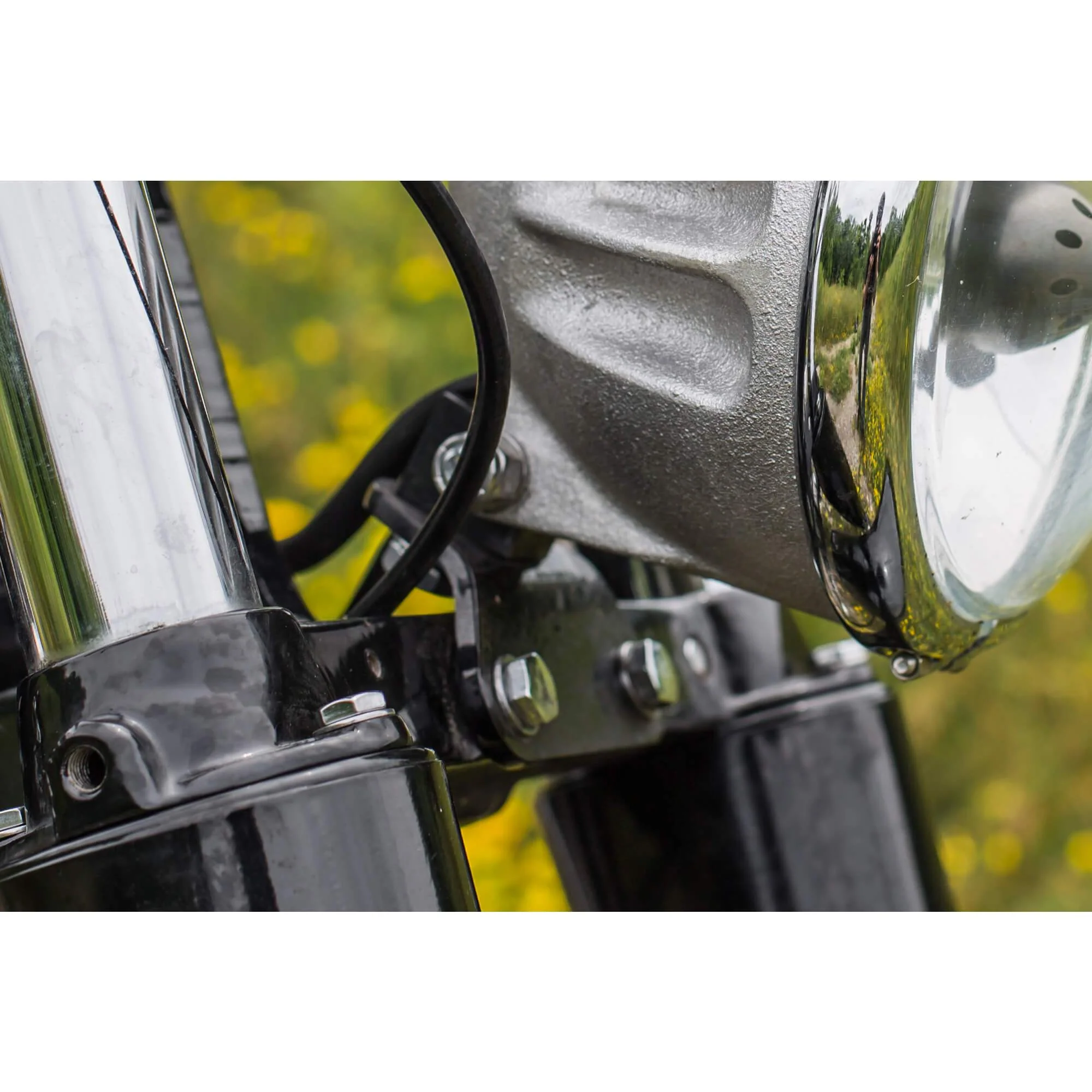 Wideglide Headlight Mount 1948 - 1985 Harley-Davidson FLH - Tumbled Stainless - Image 7