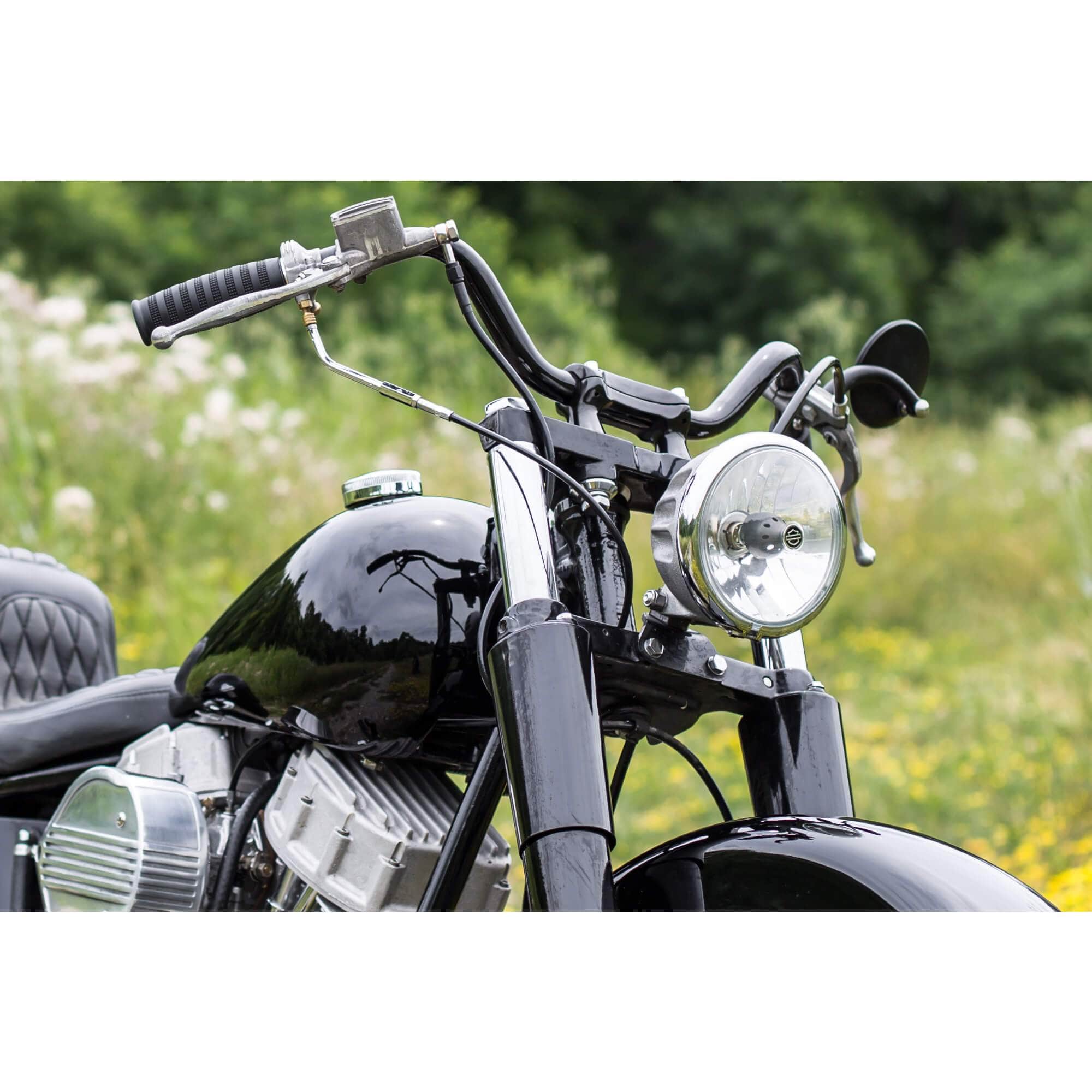 Wideglide Headlight Mount 1948 - 1985 Harley-Davidson FLH - Tumbled Stainless - Image 8