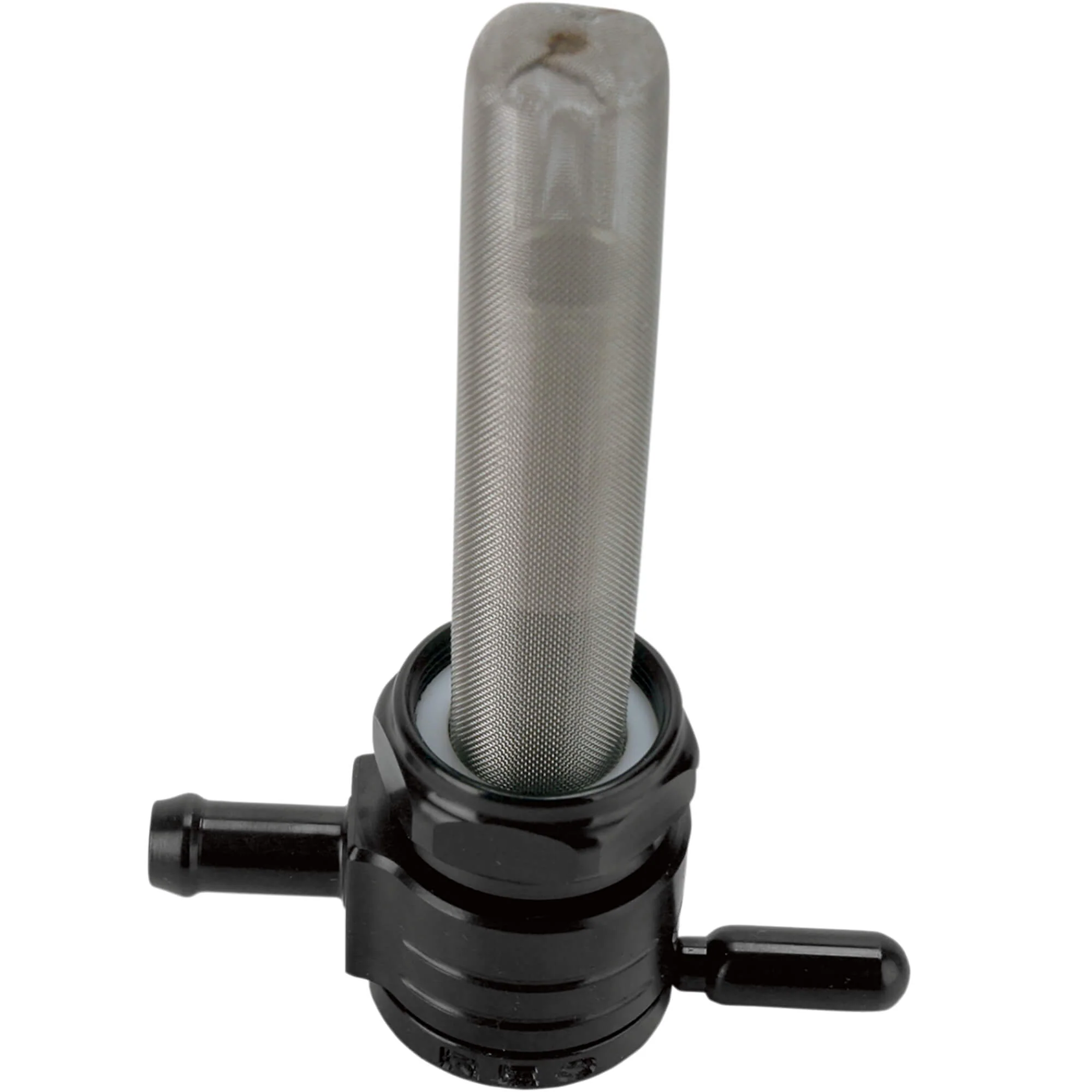 22MM Click-Slick Petcock - Round Body - Black - Straight