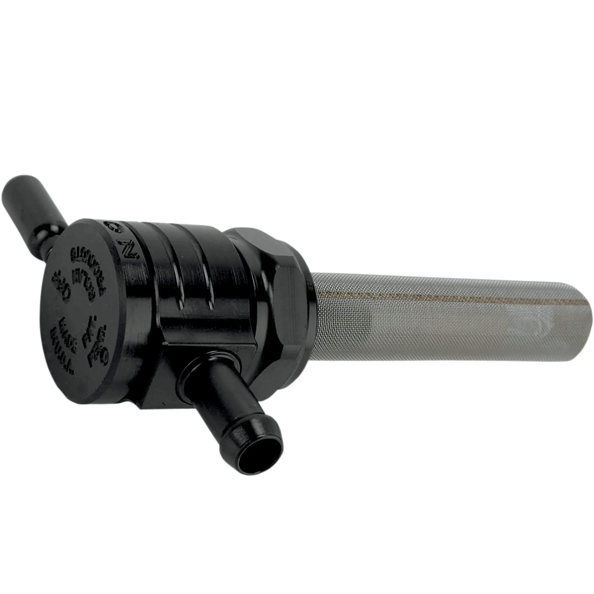 22MM Click-Slick Petcock - Round Body - Black - Straight - Image 2