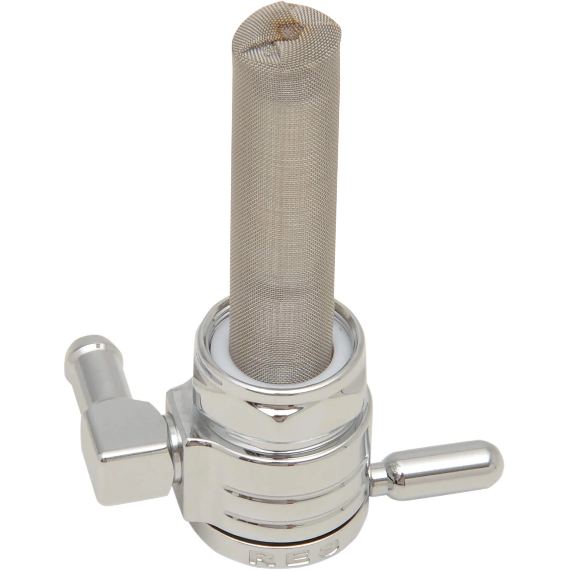 22MM Click-Slick Petcock - Round Body - Chrome - Backward