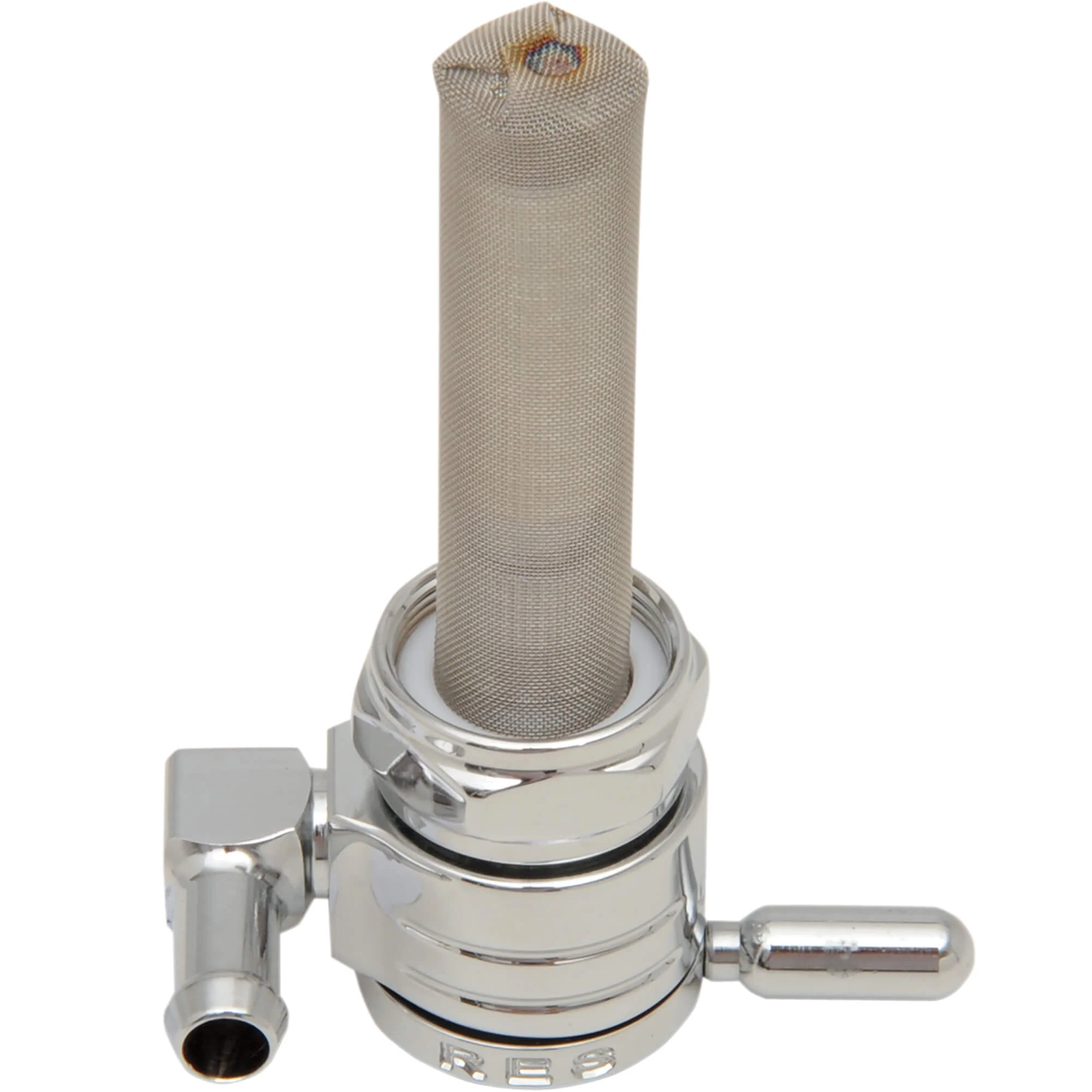 22MM Click-Slick Petcock - Round Body - Chrome - Forward