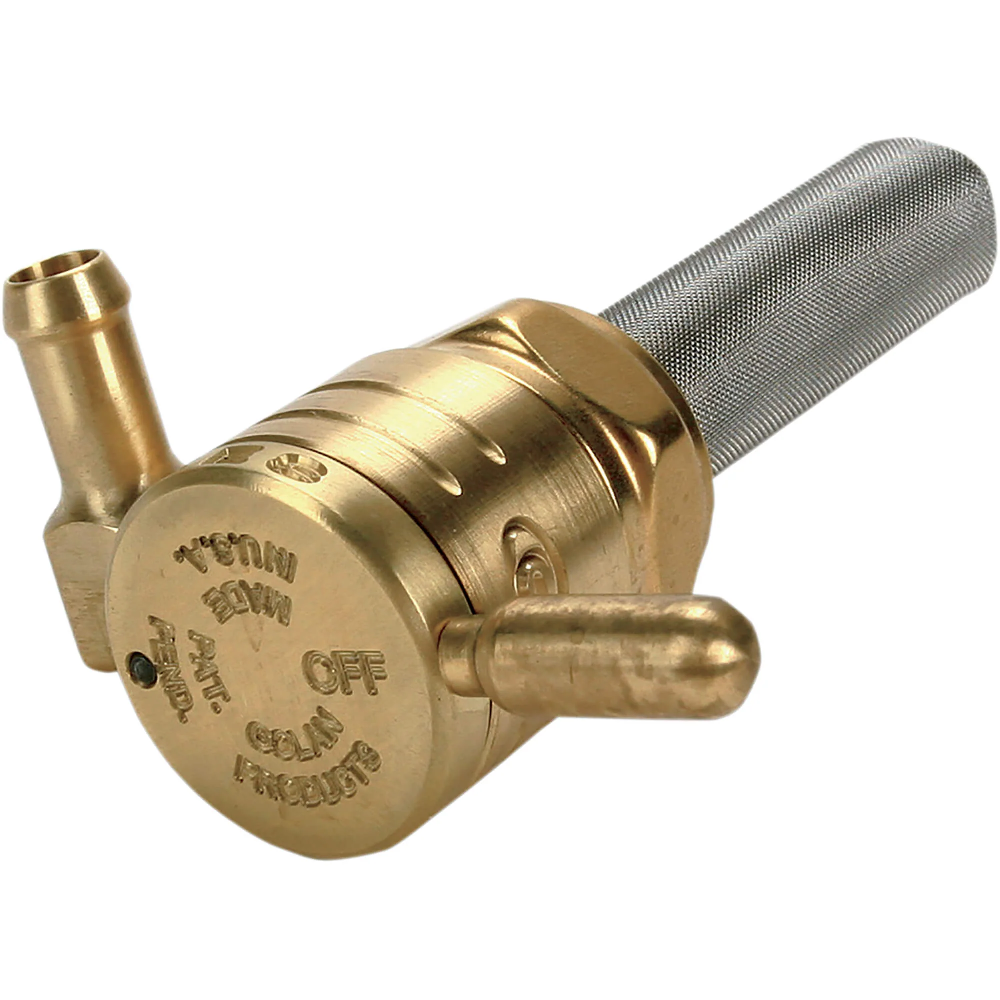 22MM Click-Slick Petcock - Round Body - Raw Brass - Forward