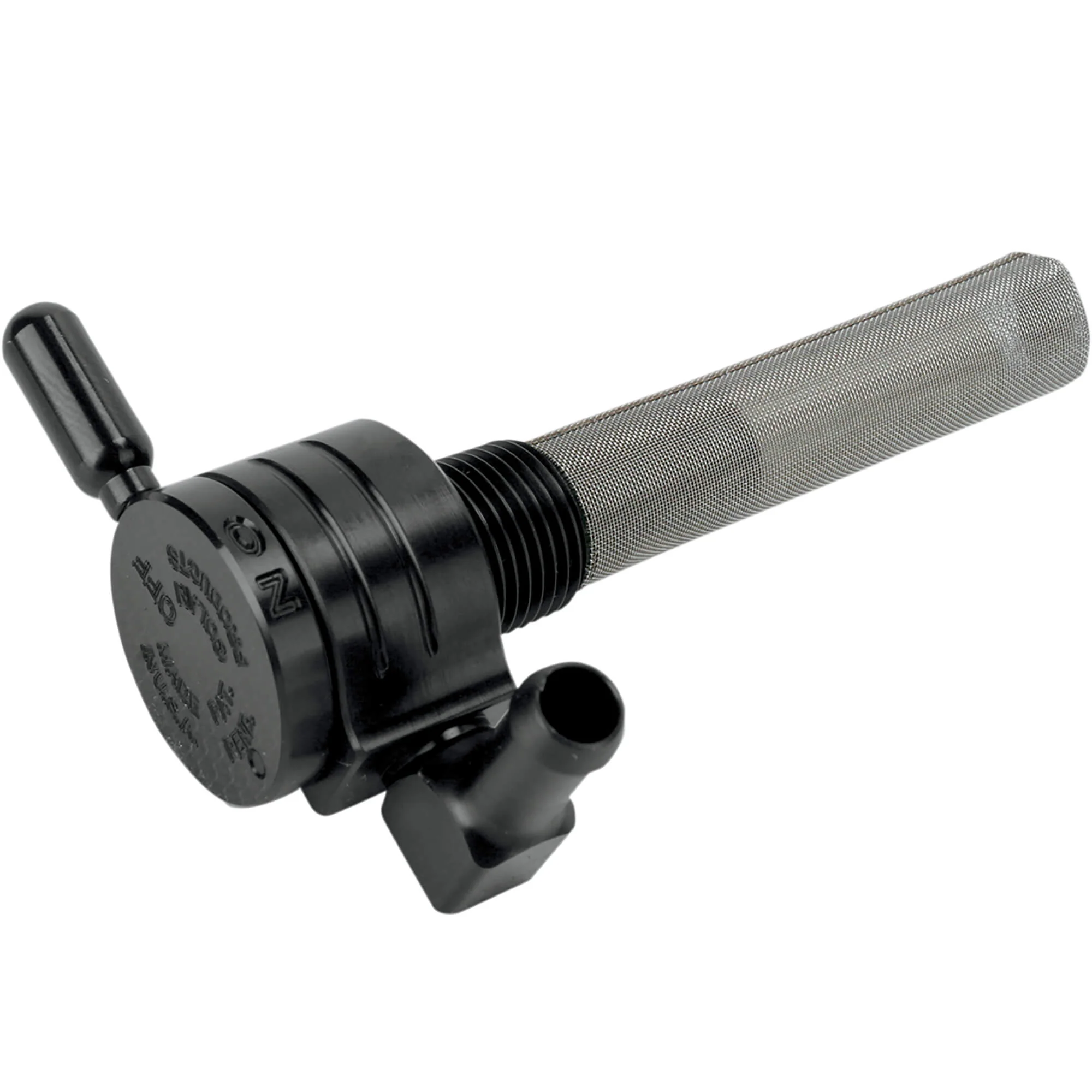 3/8 inch NPT Click-Slick Petcock - Round Body - Black - Backward - Image 2