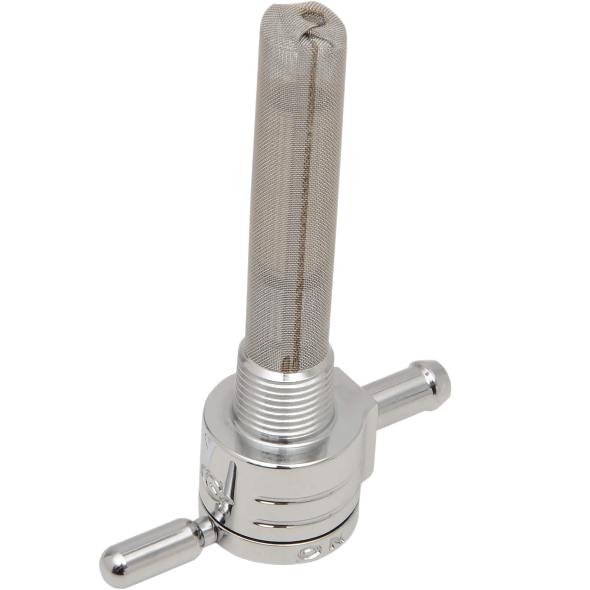 3/8 inch NPT Click-Slick Petcock - Round Body - Chrome - Straight