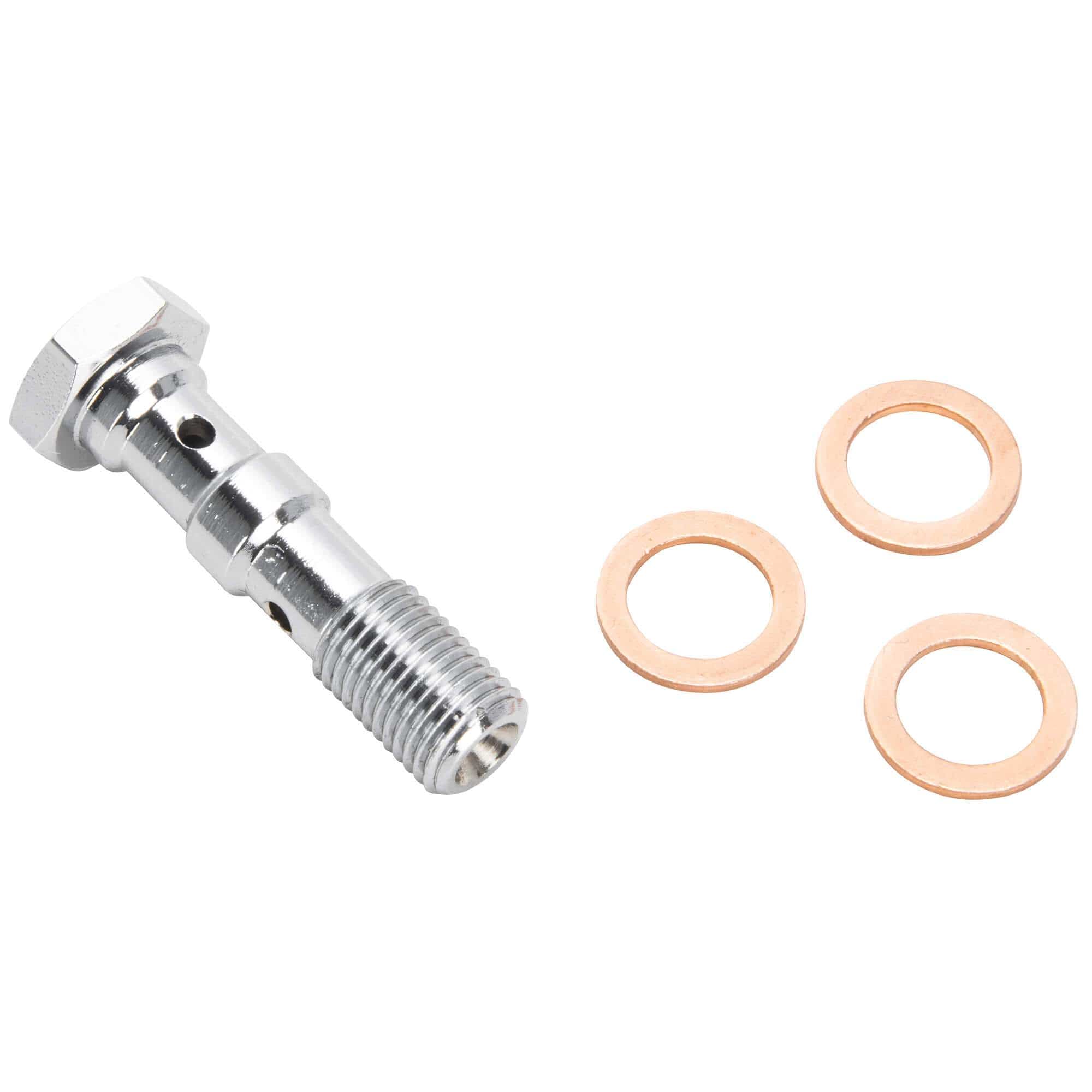 3/8-24 inch Double Banjo Bolt - Chrome