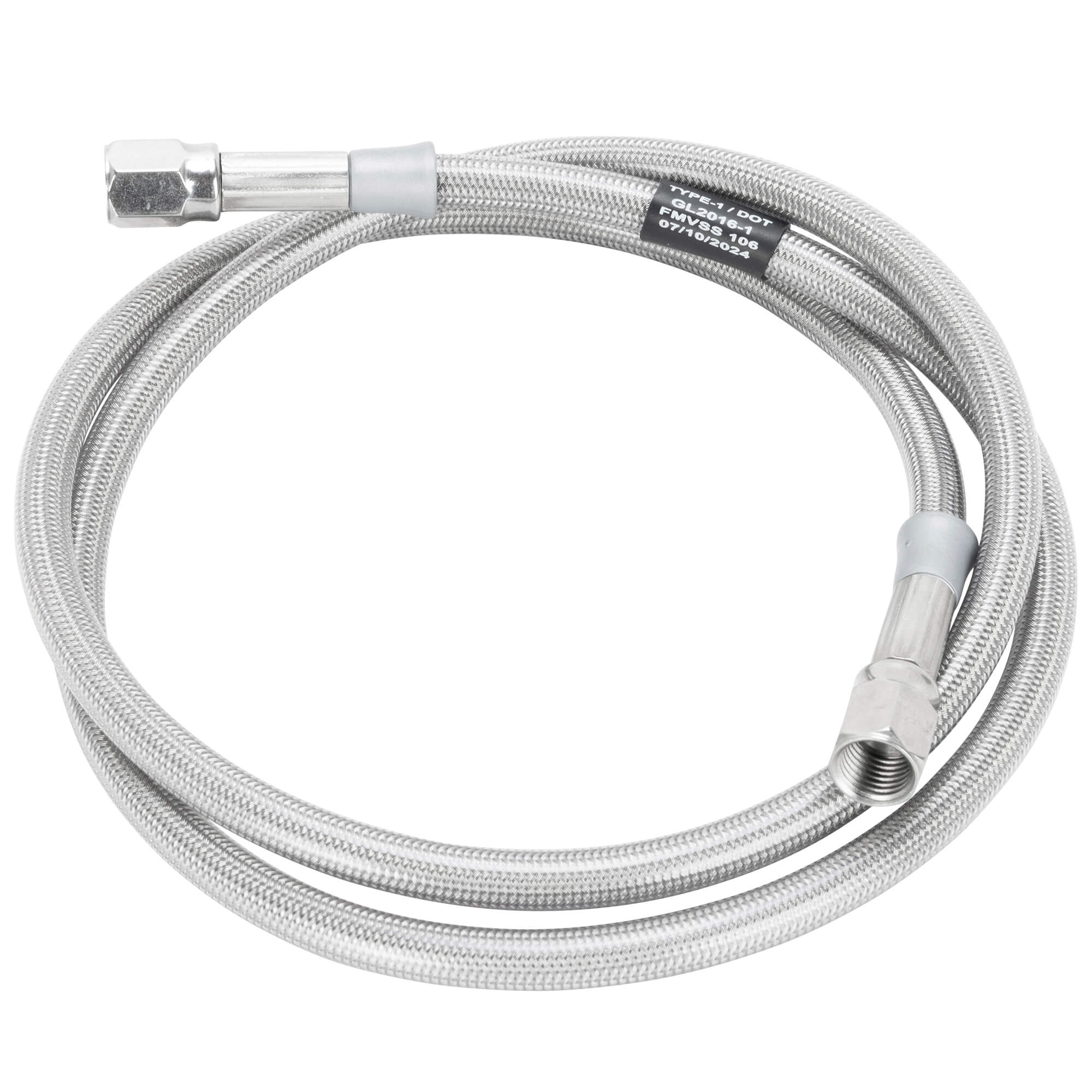 30326TC-CL Universal Braided Stainless Brake Line - 26" - Clear Coated - Image 2