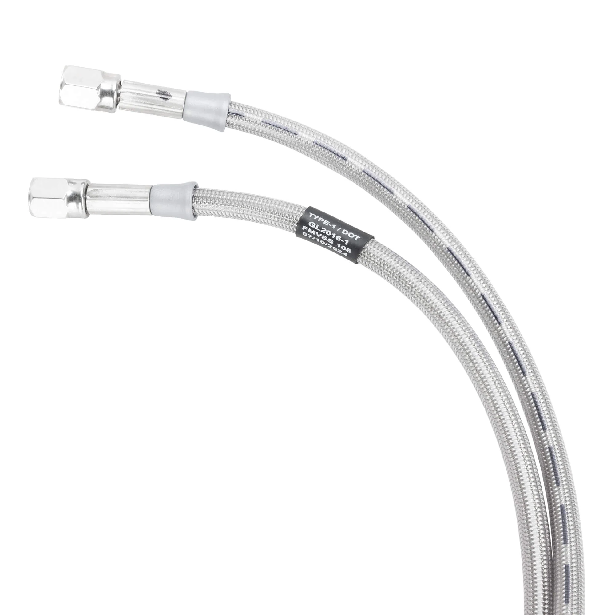 30342TC-CL Universal Braided Stainless Brake Line - 42" - Clear Coated - Image 4