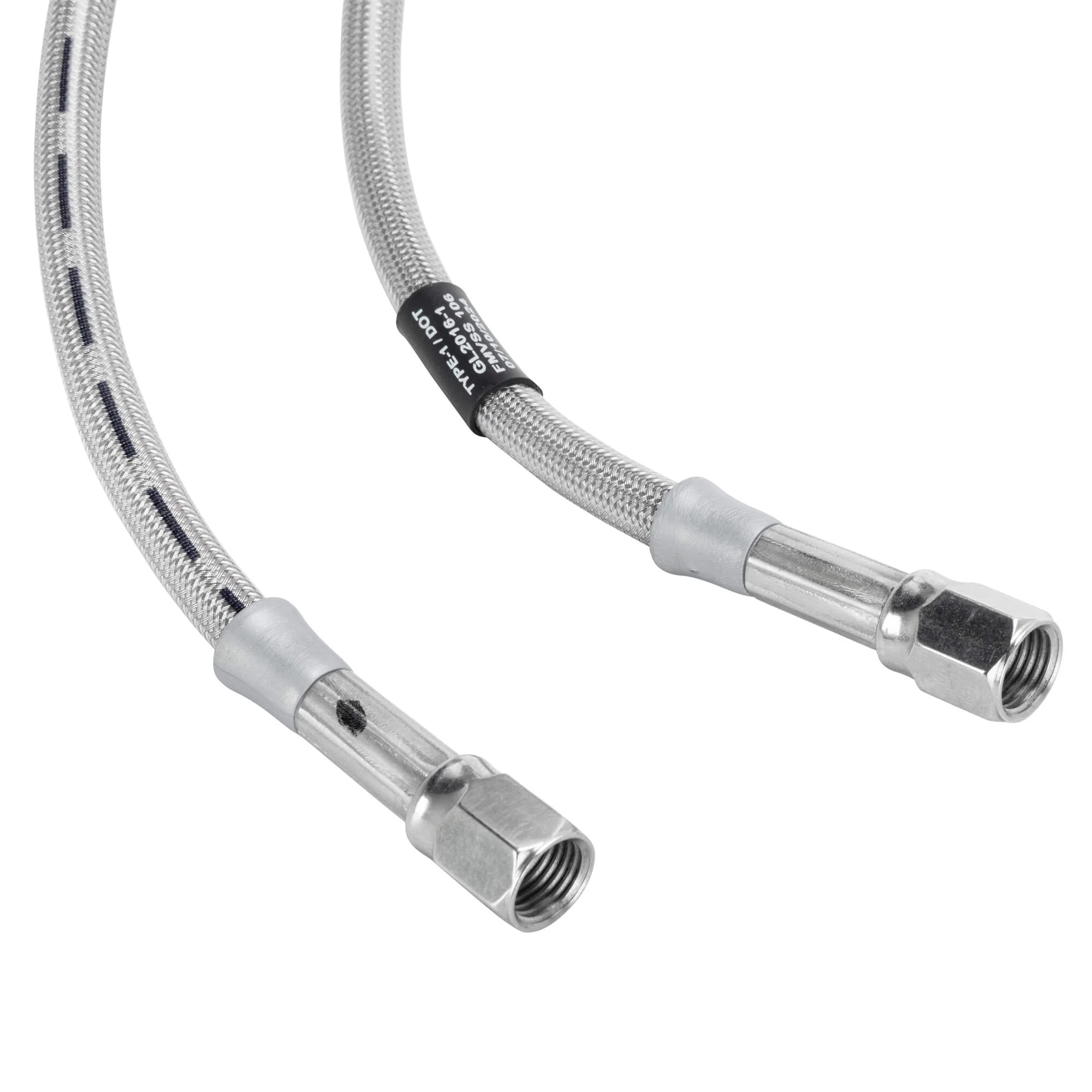 30352TC-CL - Universal Braided Stainless Brake Line - 52" - Clear Coated - Image 5