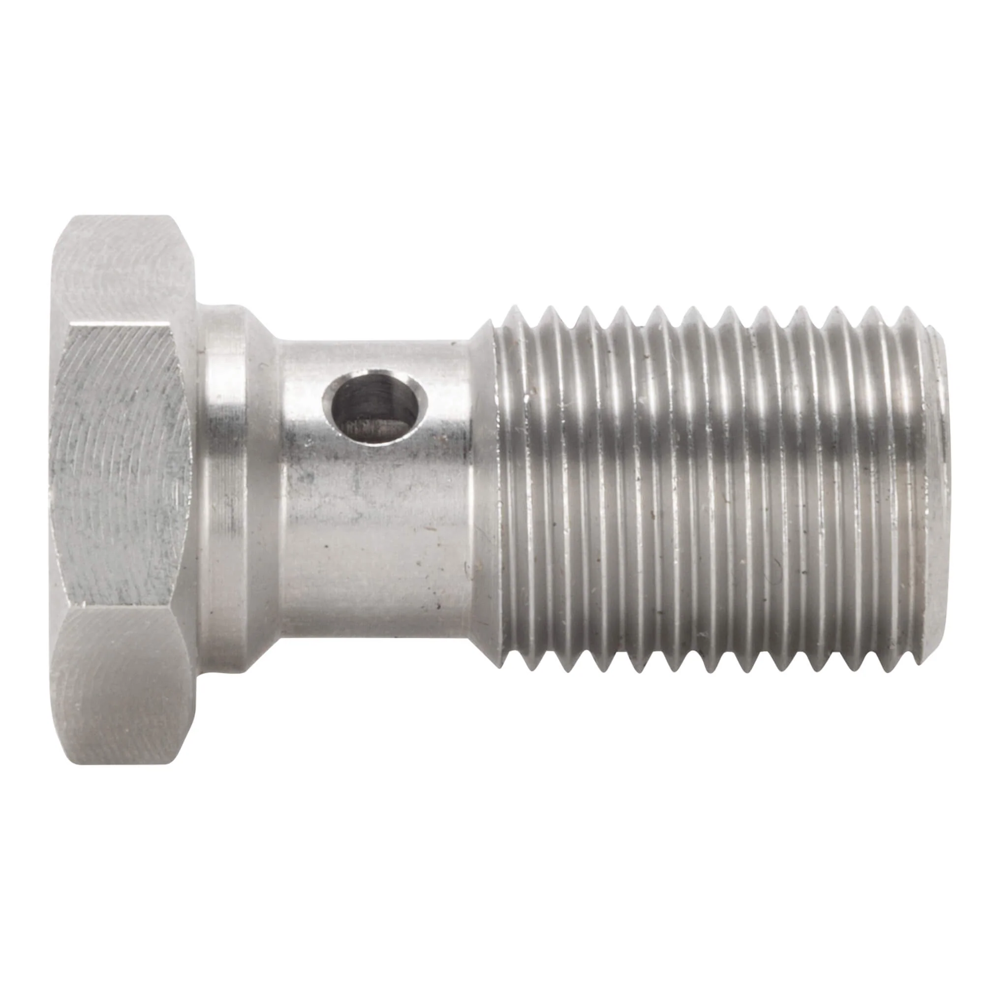 P775-44C 7/16-24 inch Single Banjo Bolt - Stainless Steel - Image 2