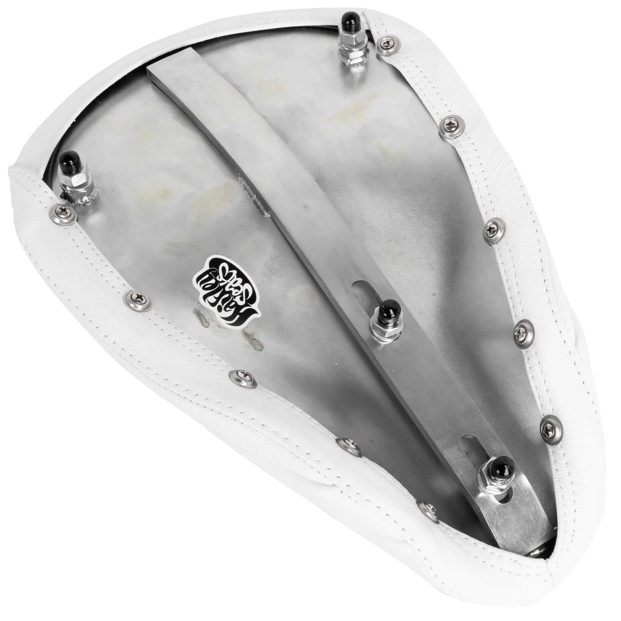 Bates Style 1 inch Tuck-n-Roll Solo Seat - White - Image 6