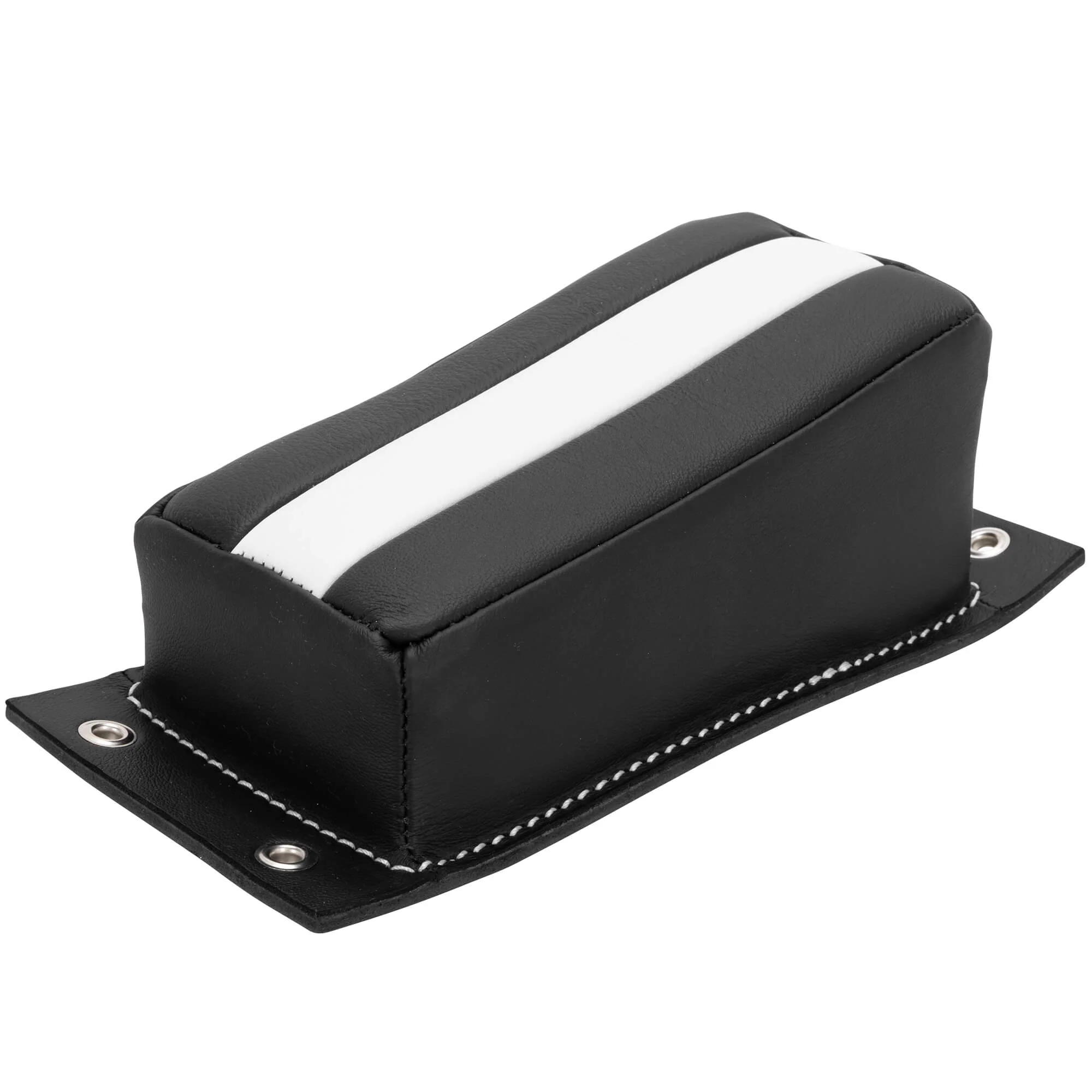 Bates Style Pillion P-Pad - Tuck-n-Roll - Black & White - Image 3