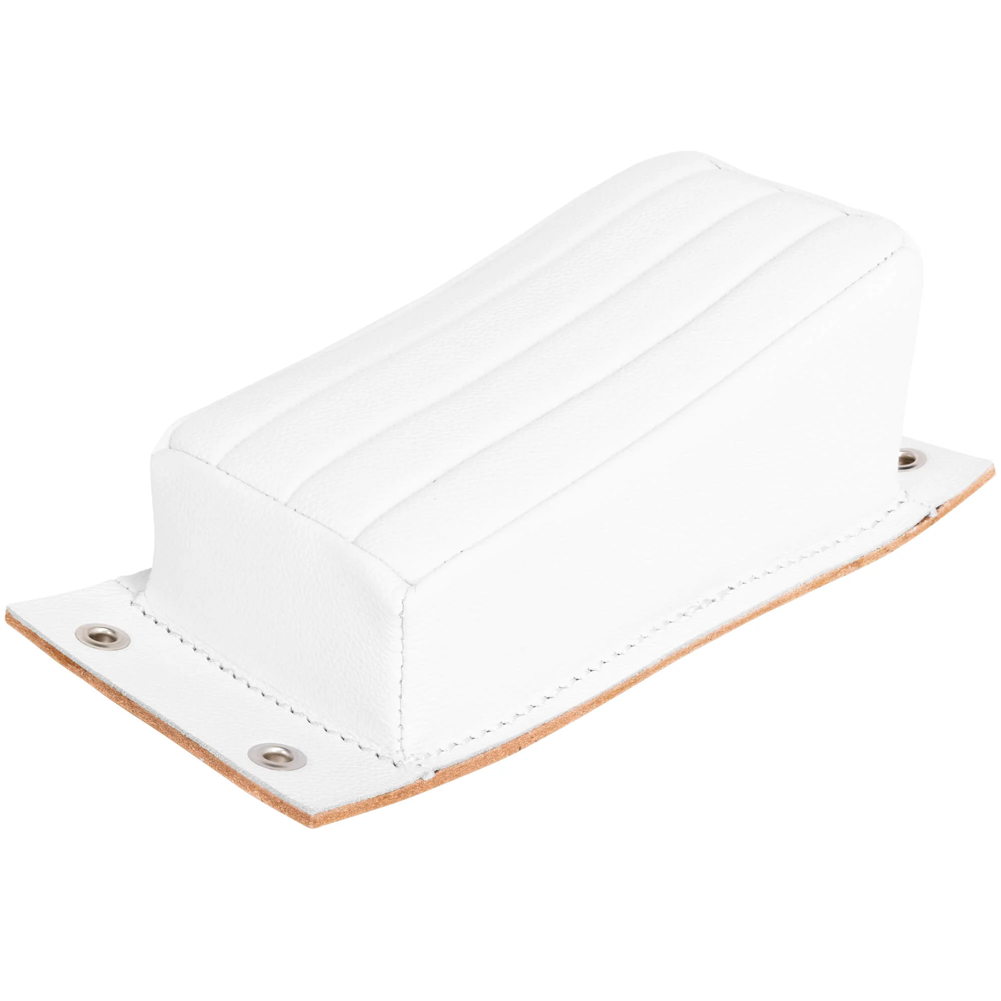 Bates Style Pillion P-Pad - Tuck-n-Roll - White - Image 3