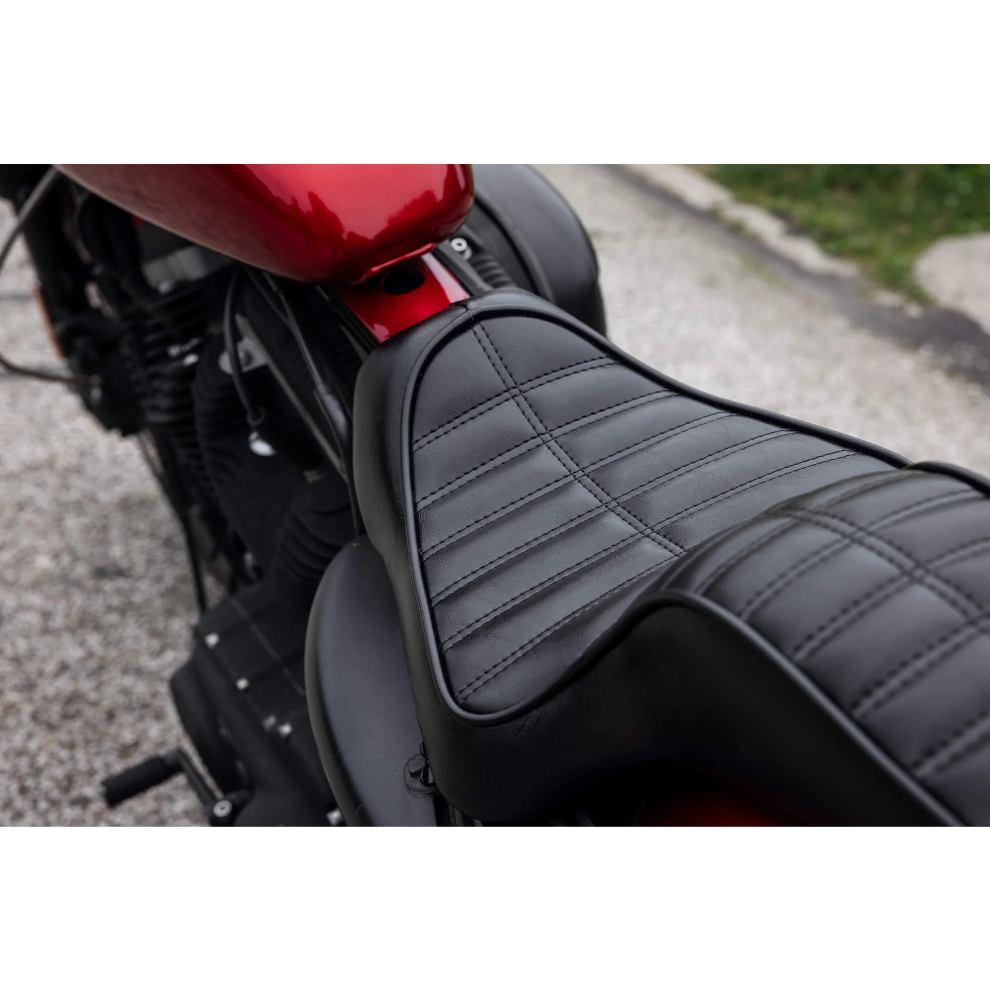 Cobra Seat - Black Pleated - 2004-2021 (Excl. 2007-09) Harley-Davidson Sportsters - Image 16