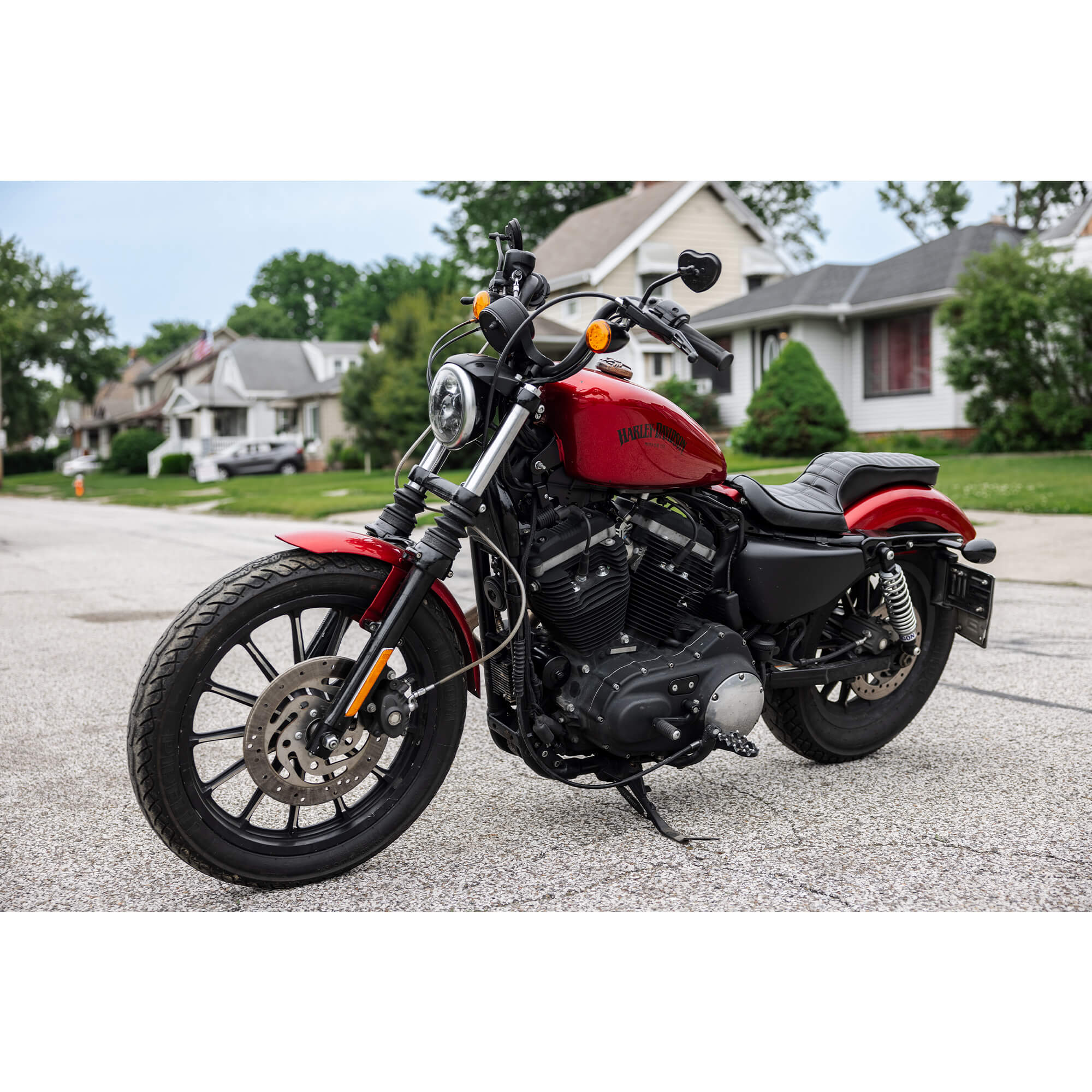 Cobra Seat - Black Pleated - 2004-2021 (Excl. 2007-09) Harley-Davidson Sportsters - Image 5