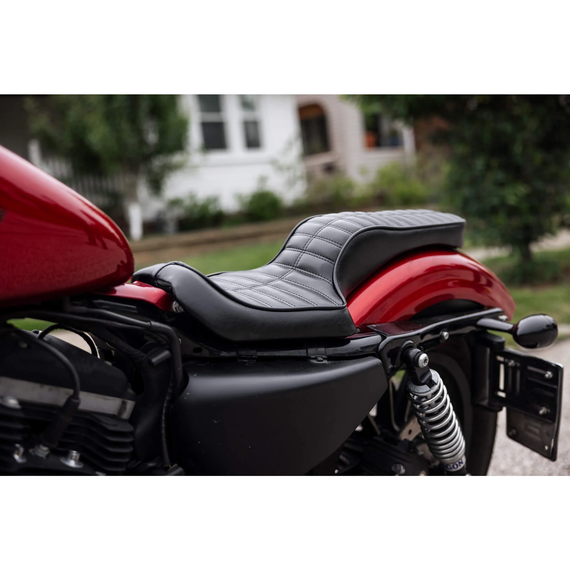 Cobra Seat - Black Pleated - 2004-2021 (Excl. 2007-09) Harley-Davidson Sportsters - Image 6