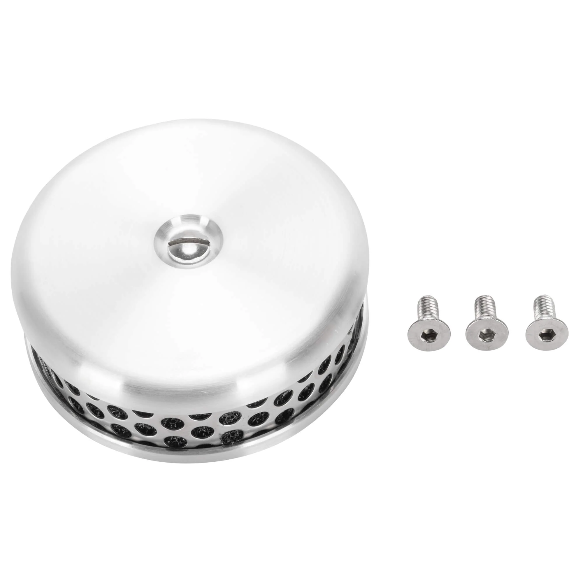 Flatty 4" Air Cleaner CV Carburetor - Brushed Aluminum
