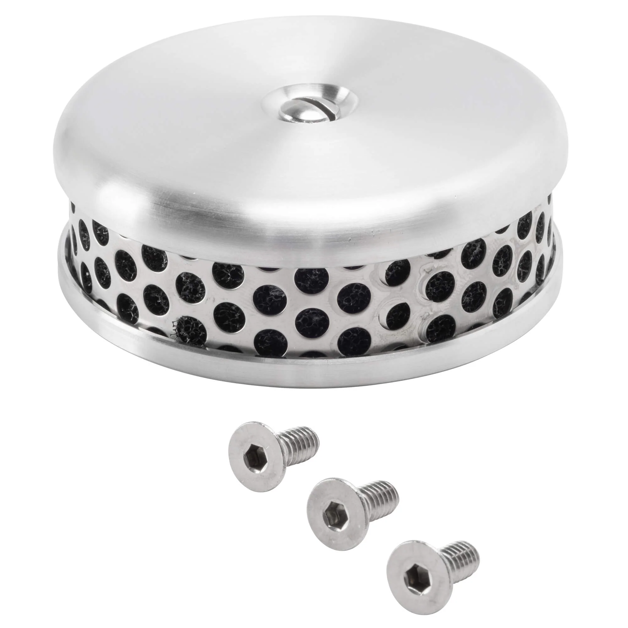 Flatty 4" Air Cleaner CV Carburetor - Brushed Aluminum - Image 2