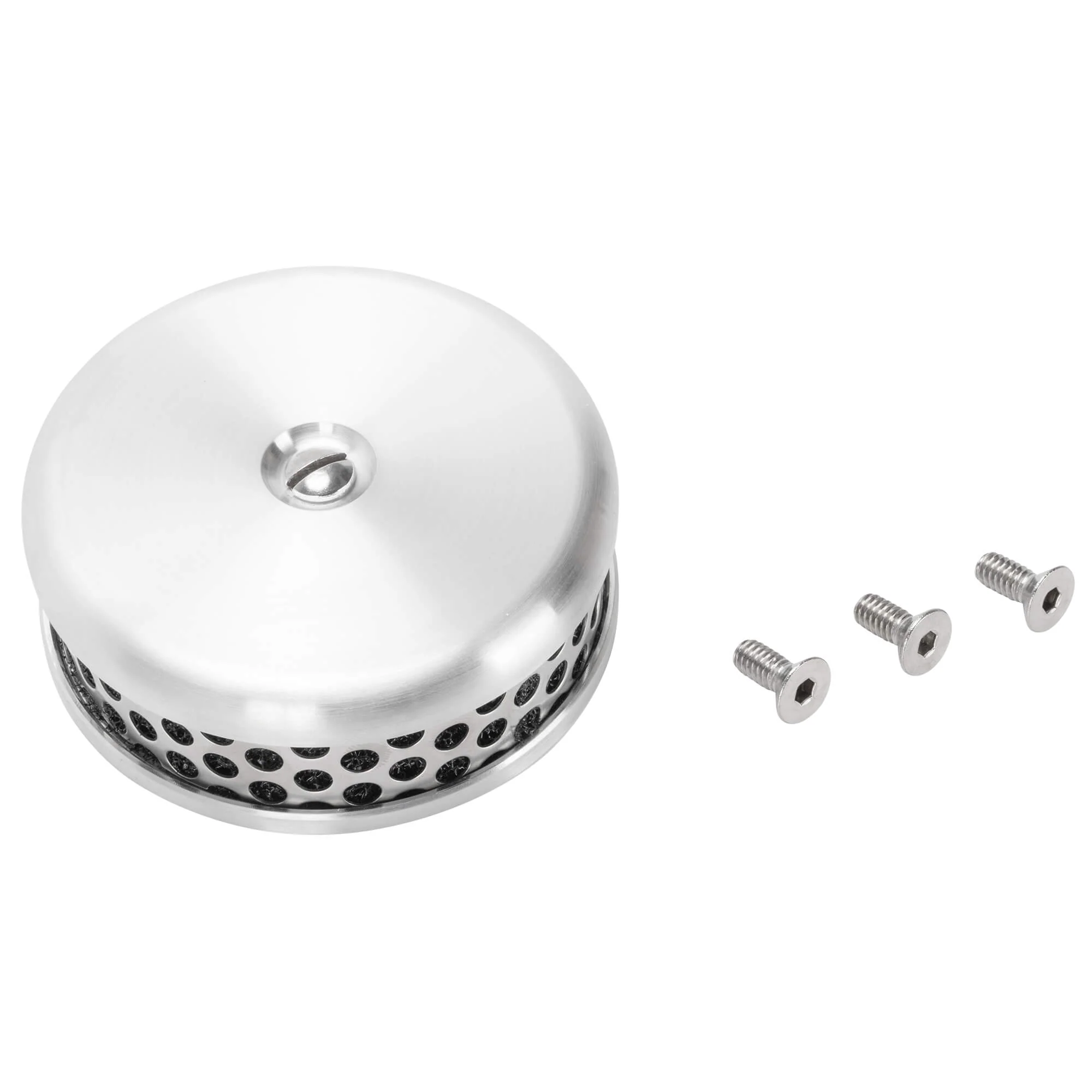 Flatty 4" Air Cleaner CV Carburetor - Brushed Aluminum - Image 3