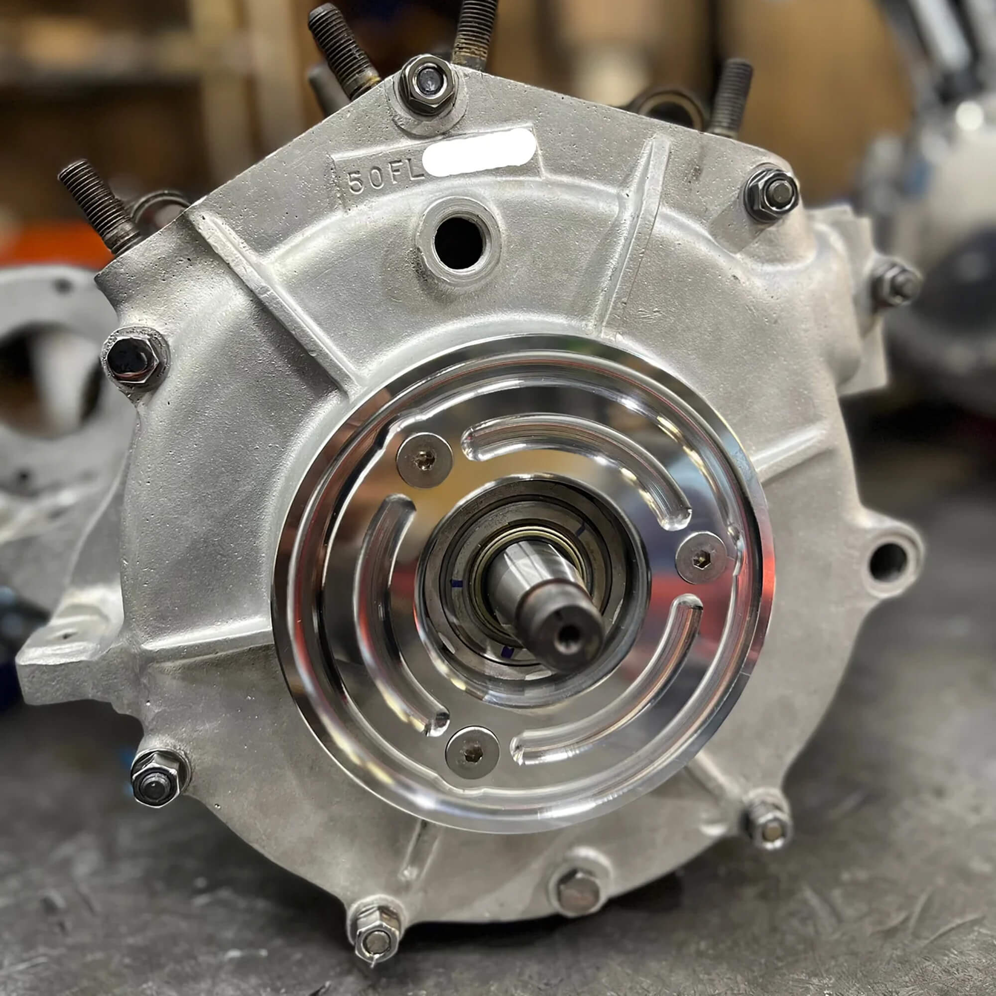 "Swirl" Engine Cover 1936-1954 Harley-Davidson Big Twins - Machined Finish - Image 5