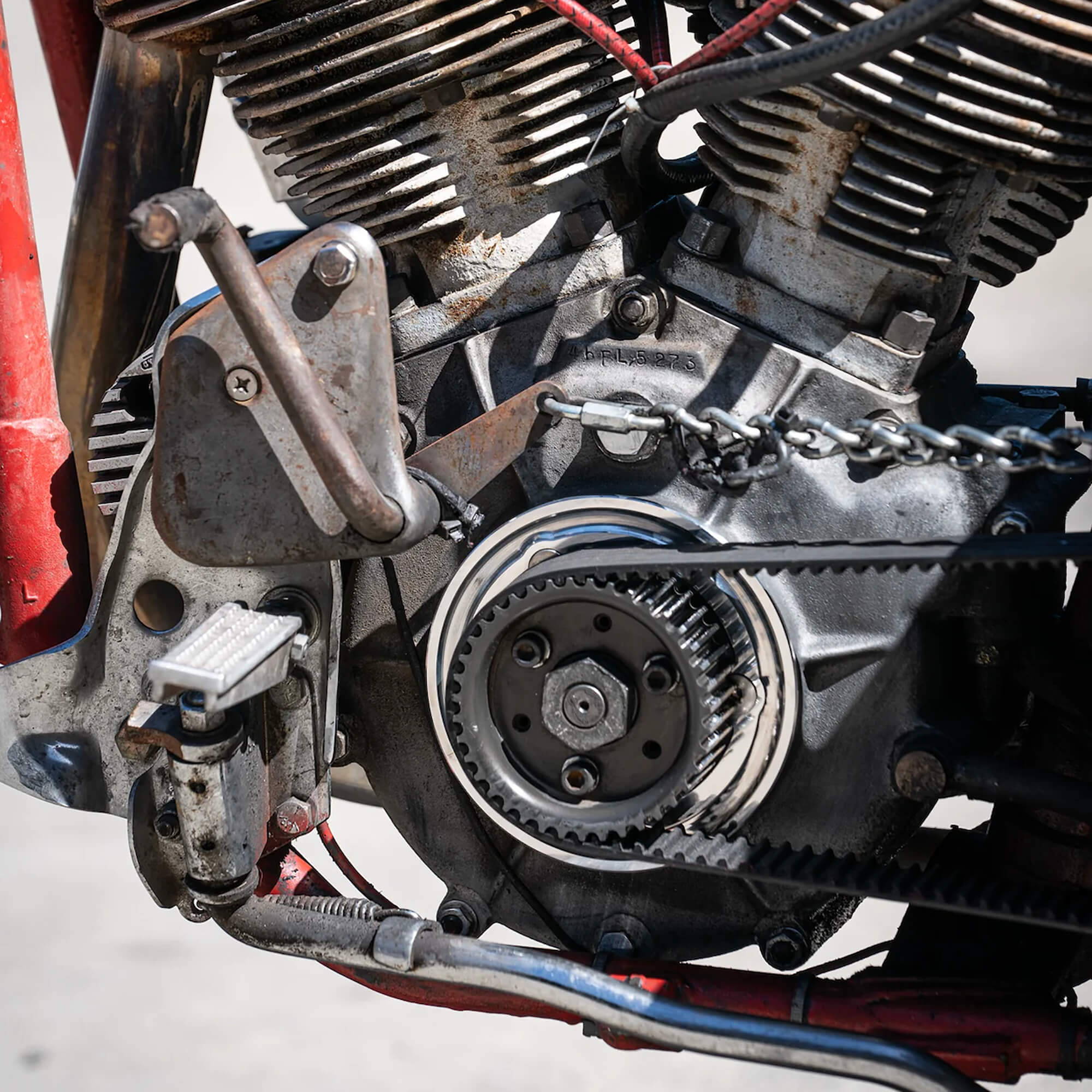 "Swirl" Engine Cover 1936-1954 Harley-Davidson Big Twins - Machined Finish - Image 8