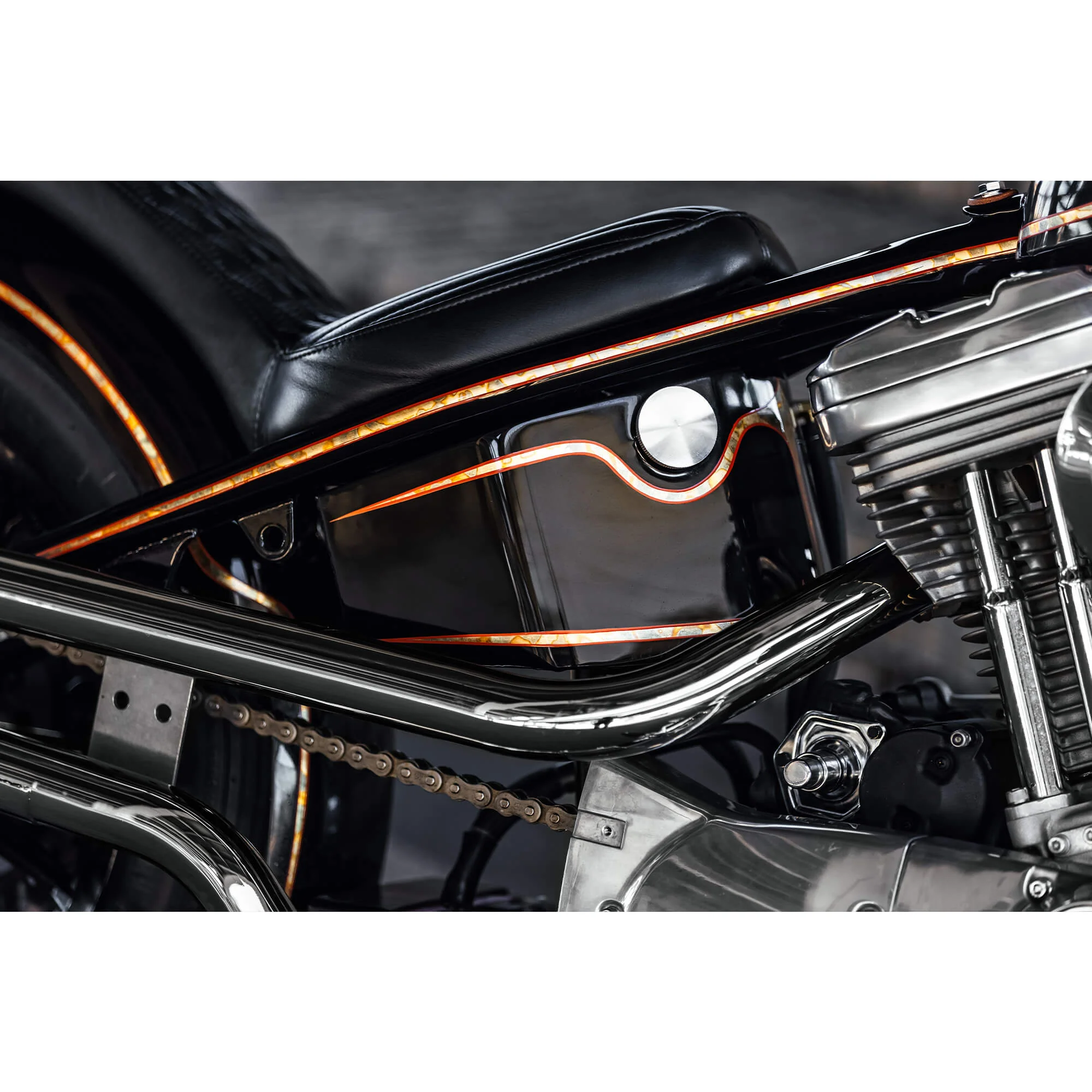 Horseshoe Oil Tank for Lowbrow Customs Weld-On Sportster Hardtails and Gasbox Full Frames - Image 18