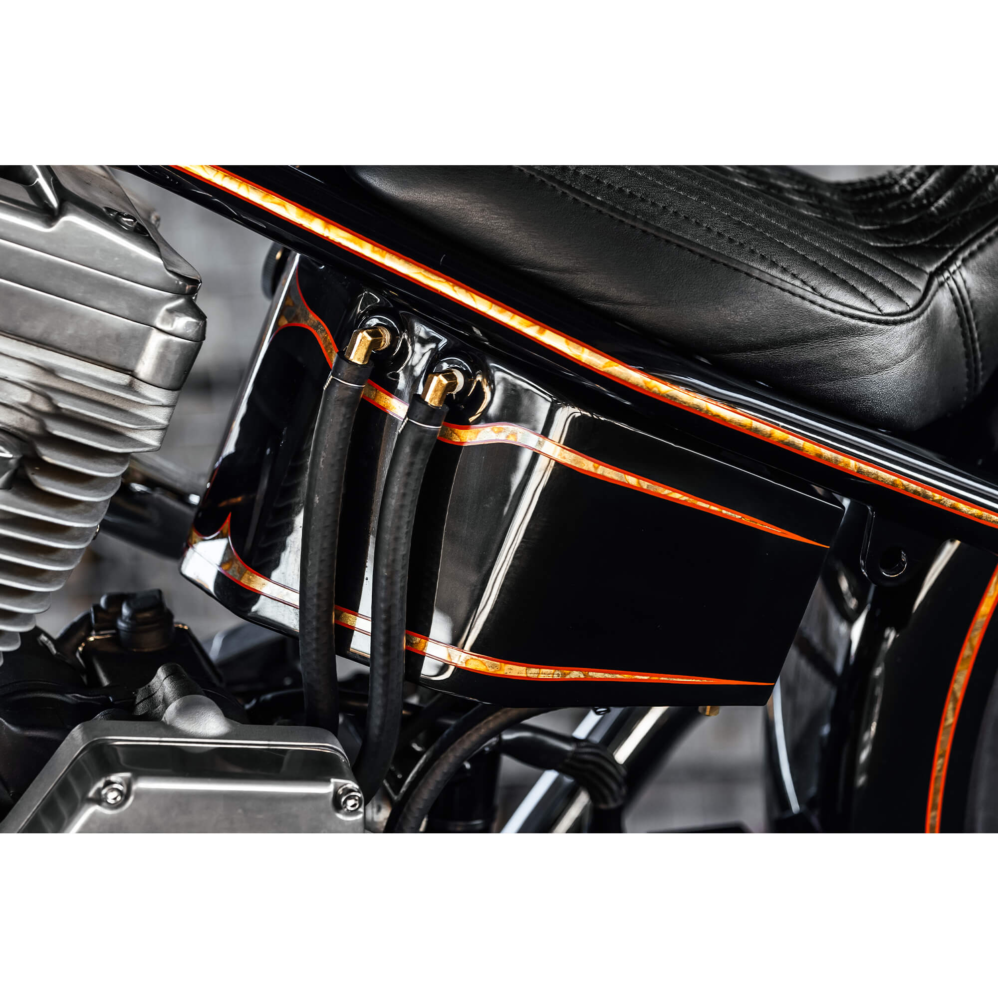 Horseshoe Oil Tank for Lowbrow Customs Weld-On Sportster Hardtails and Gasbox Full Frames - Image 19