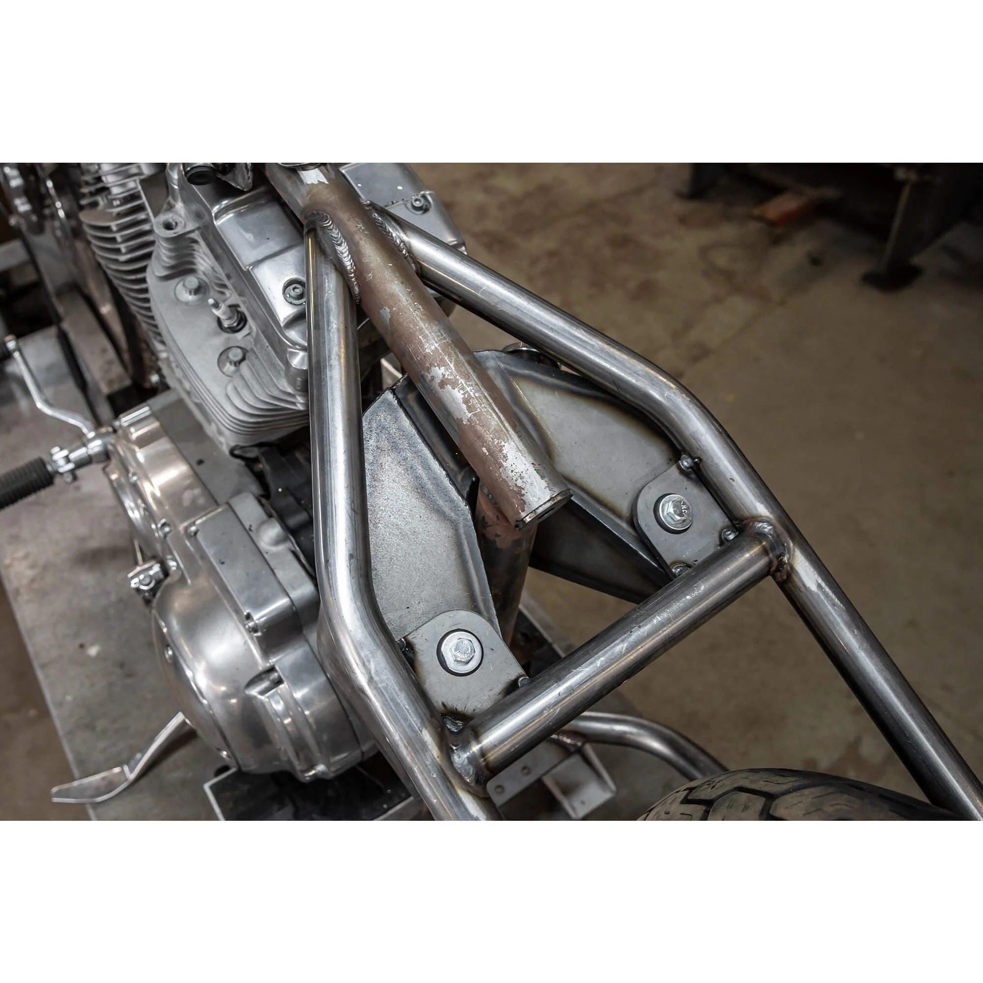 Horseshoe Oil Tank for Lowbrow Customs Weld-On Sportster Hardtails and Gasbox Full Frames - Image 24