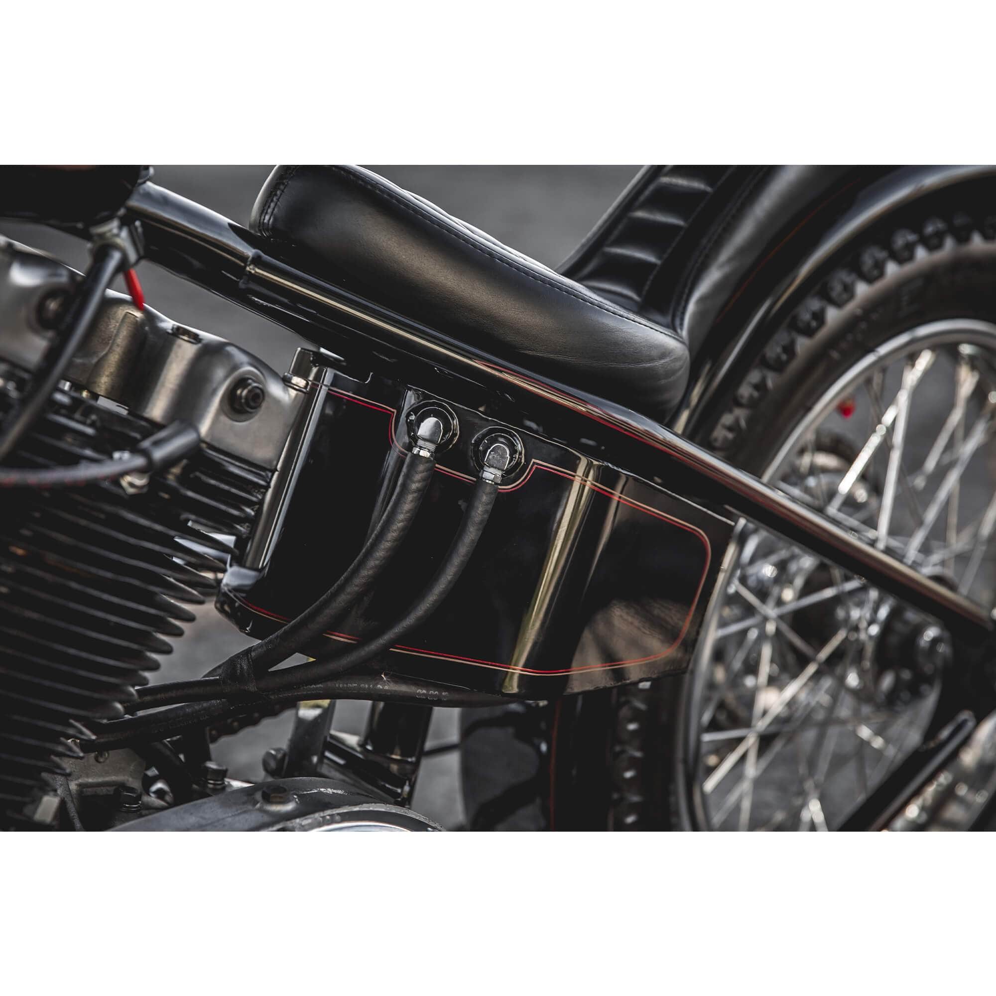 Horseshoe Oil Tank for Lowbrow Customs Weld-On Sportster Hardtails and Gasbox Full Frames - Image 25
