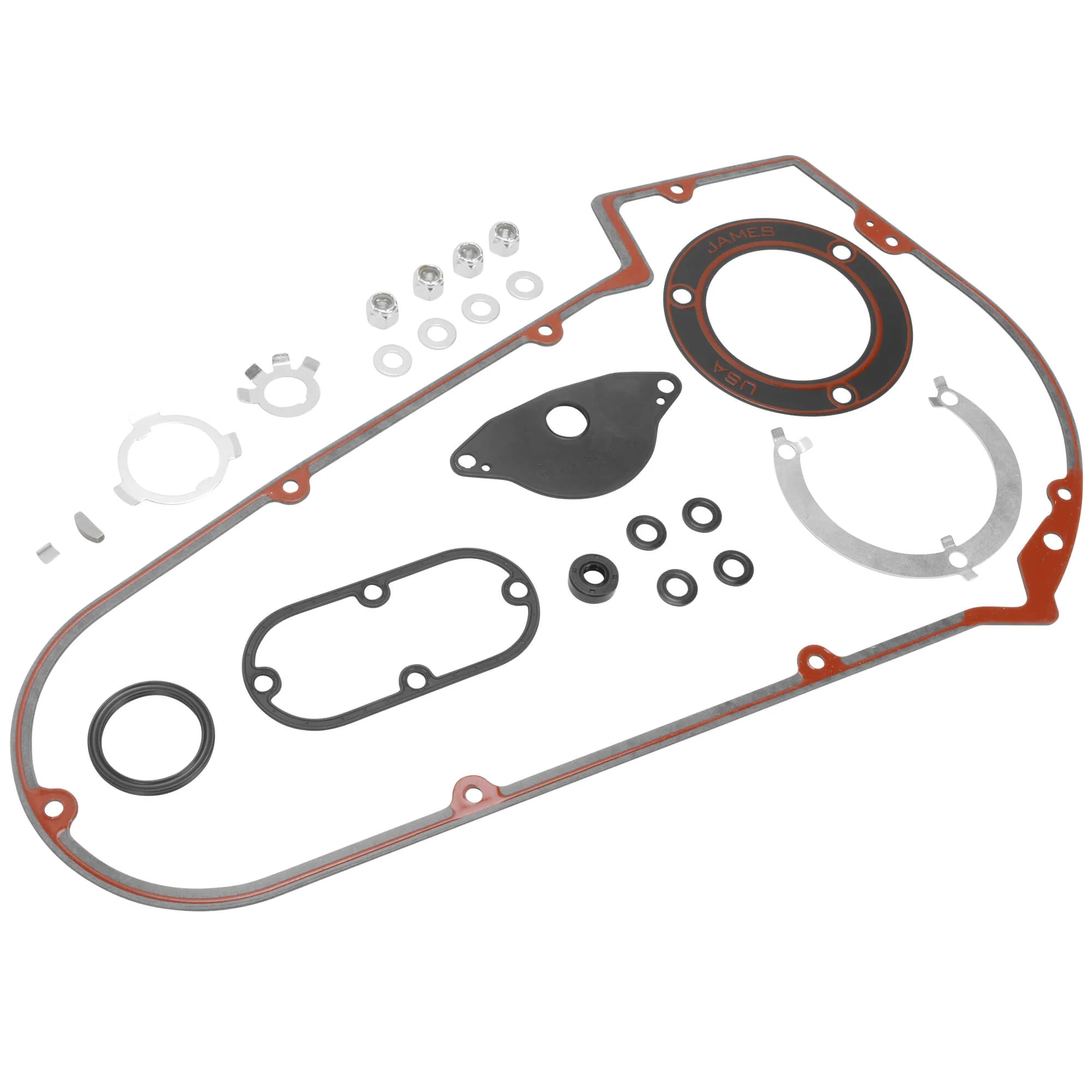 Primary Cover & Inspection Cover Gasket Kit 8-Hole Primary Cover 1965-1969 Harley-Davidson Big Twins - Image 2