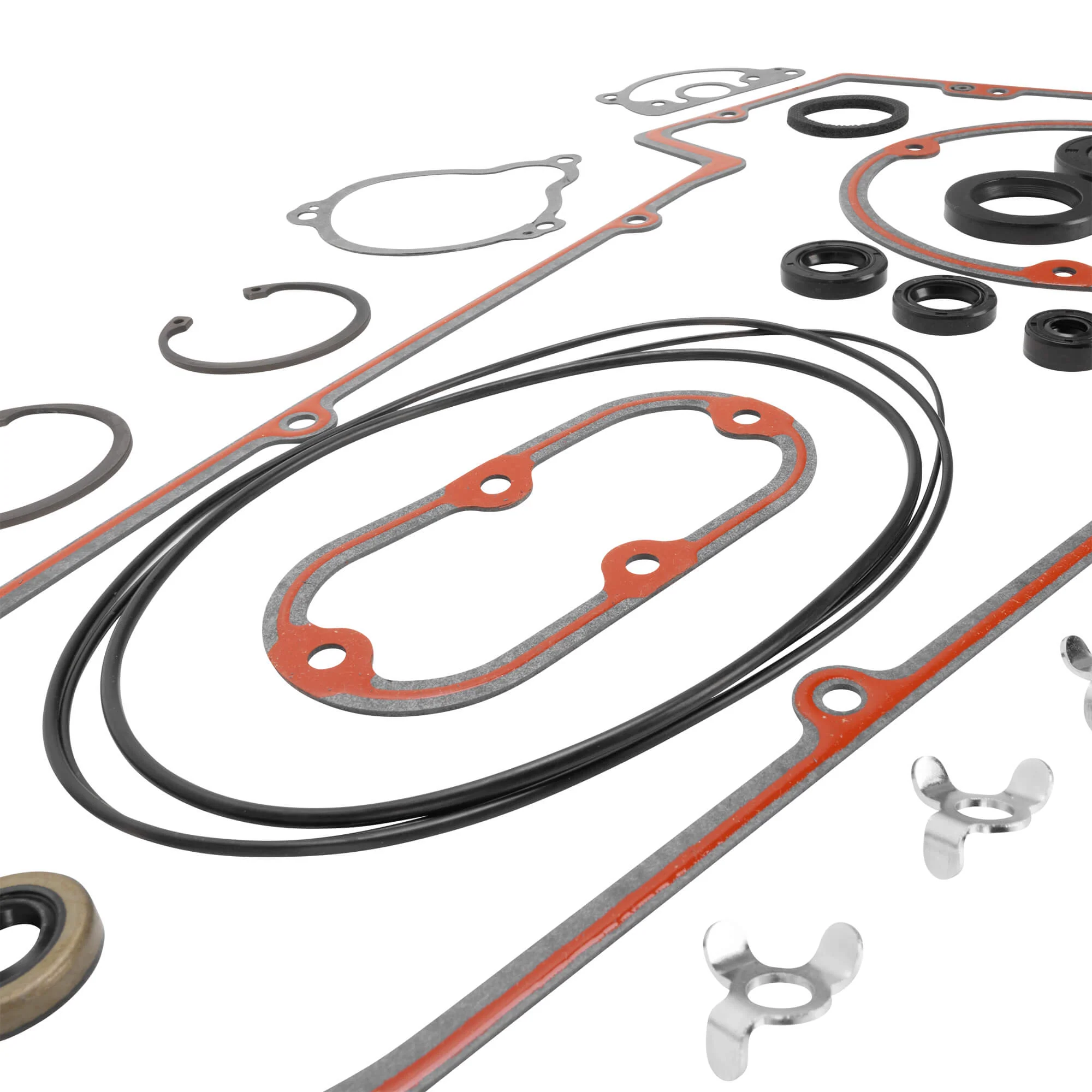 Primary Cover & Inspection Cover Gasket Kit With Seals 1984-1986 Harley-Davidson FL/FLH/FX/FXE/FXWG 1984-1988 Softail - Image 6