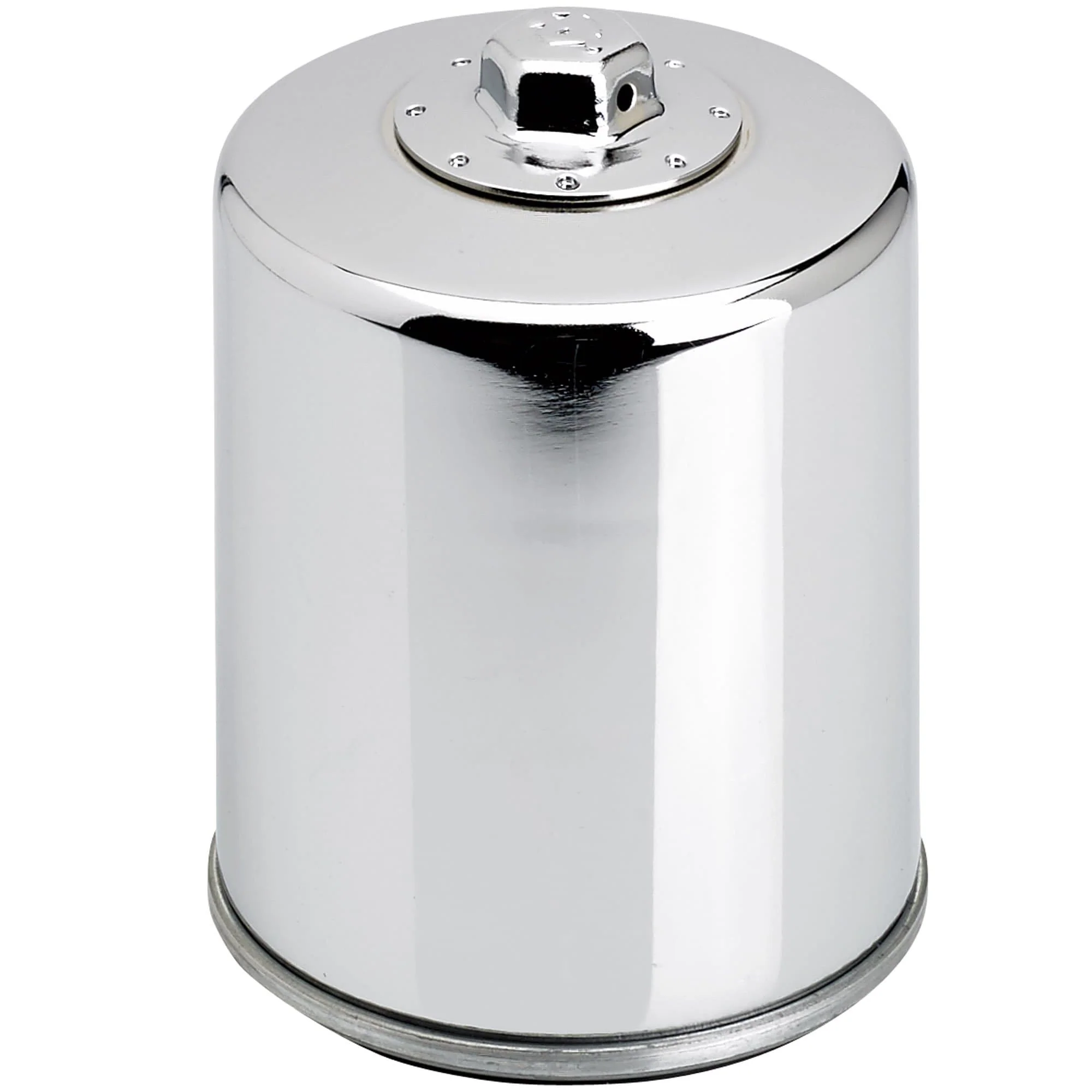 Oil Filter - Chrome - Harley-Davidson Evolution Big Twin Harley and Sportster Models - K&N Part #KN-170C - Image 2