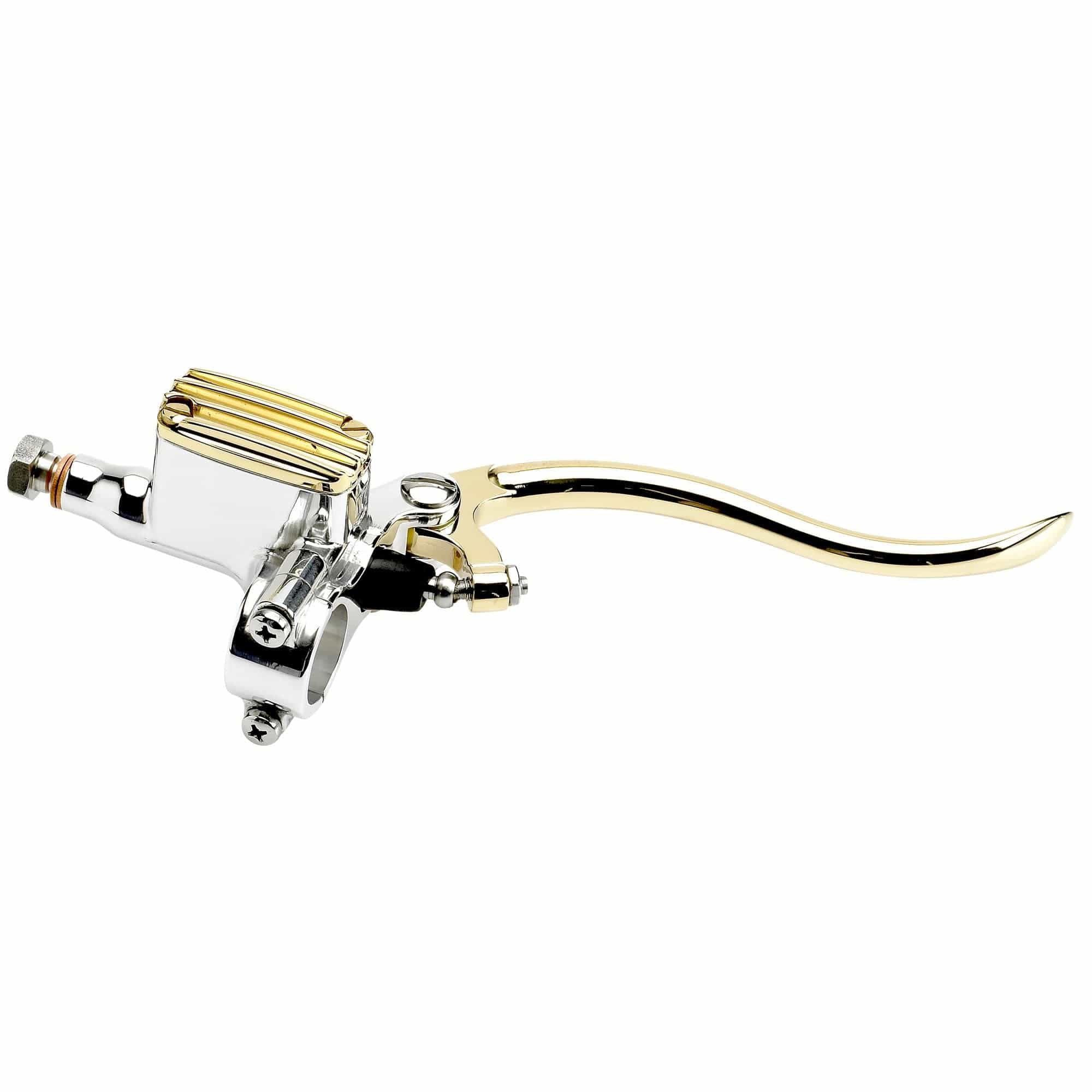 DeLuxe 1 inch Master Cylinder Polished Aluminum & Brass